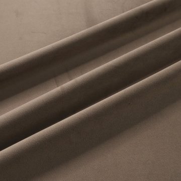 Stofferia Stoff Gardinenstoff Uni Samt Verona Braun - Höhe 290 cm, Meterware