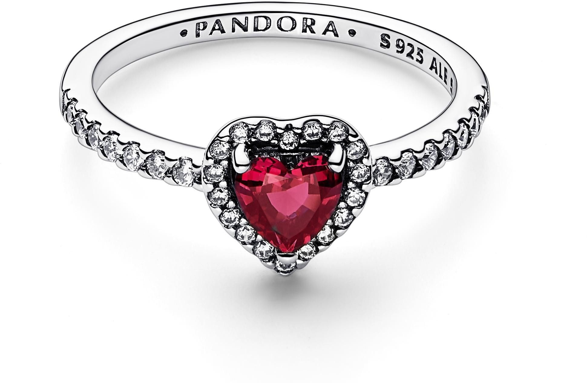 Pandora Fingerring Pandora Ausgeprägtes Rotes Herz Ring 198421C02 Damenring günstig online kaufen