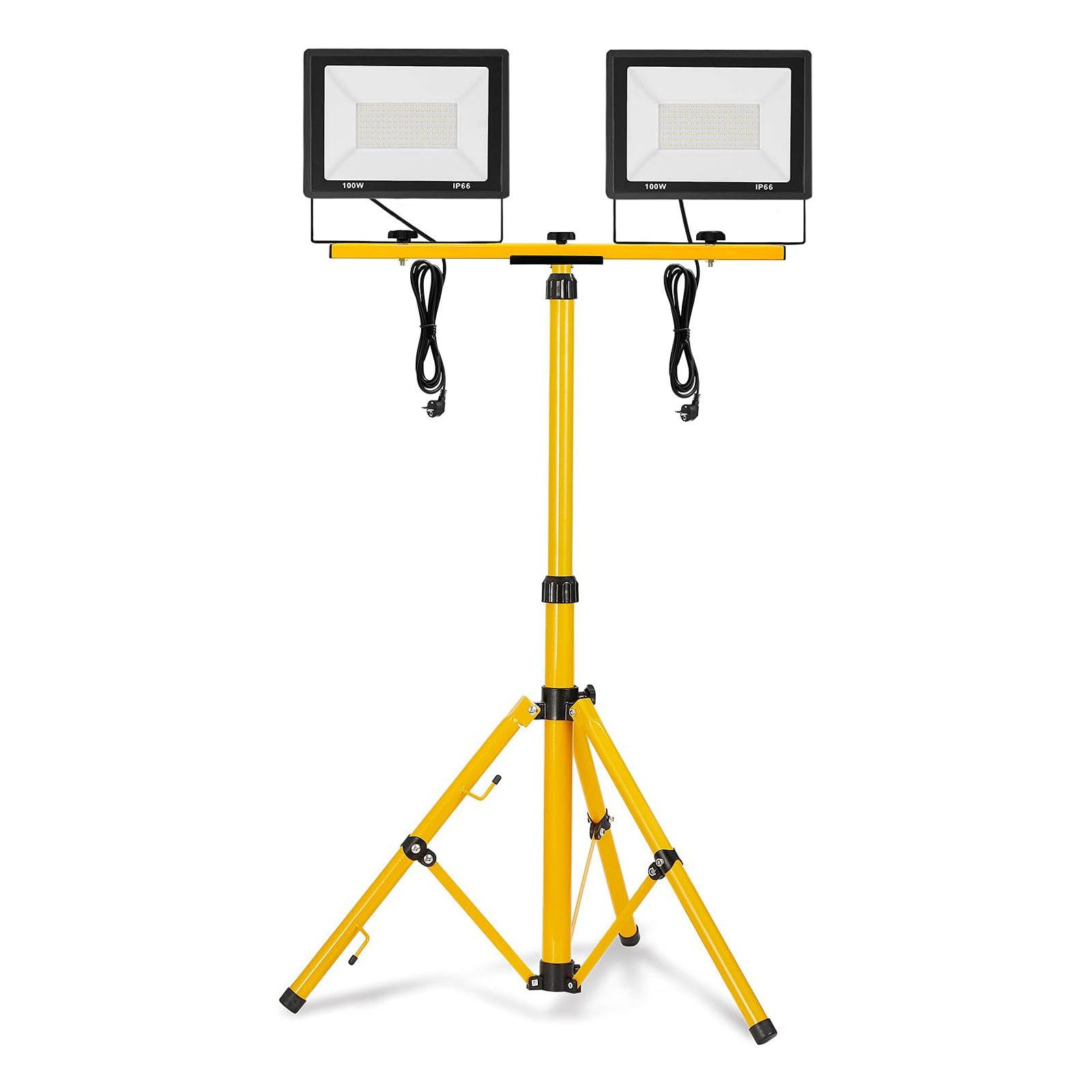 FIVMEN LED Flutlichtstrahler LED Baustrahler Außenstrahler Strahler Fluter mit Stativ