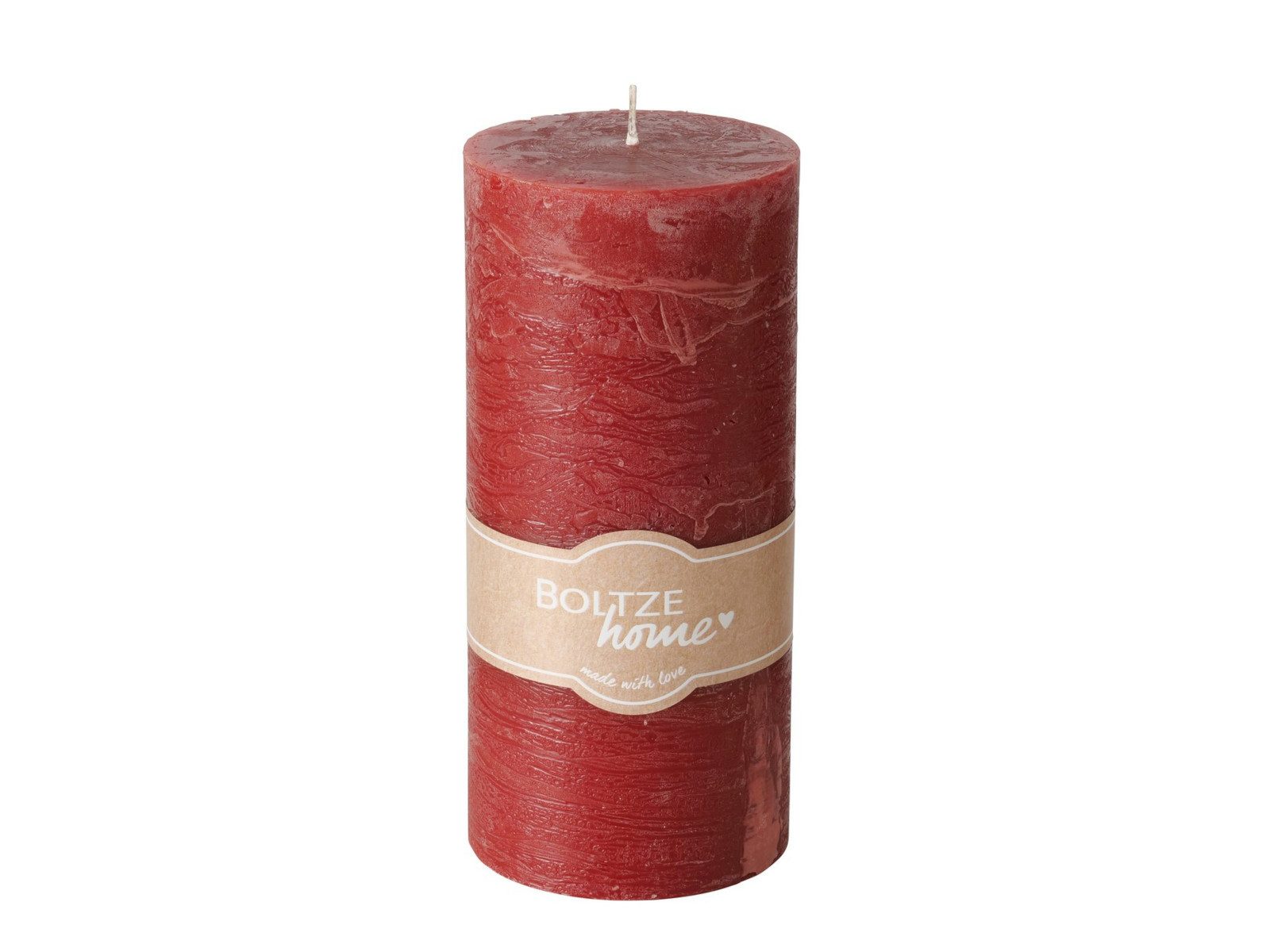 BOLTZE Duftkerze Casual Stumpenkerze rot 15cm (1 Stück)