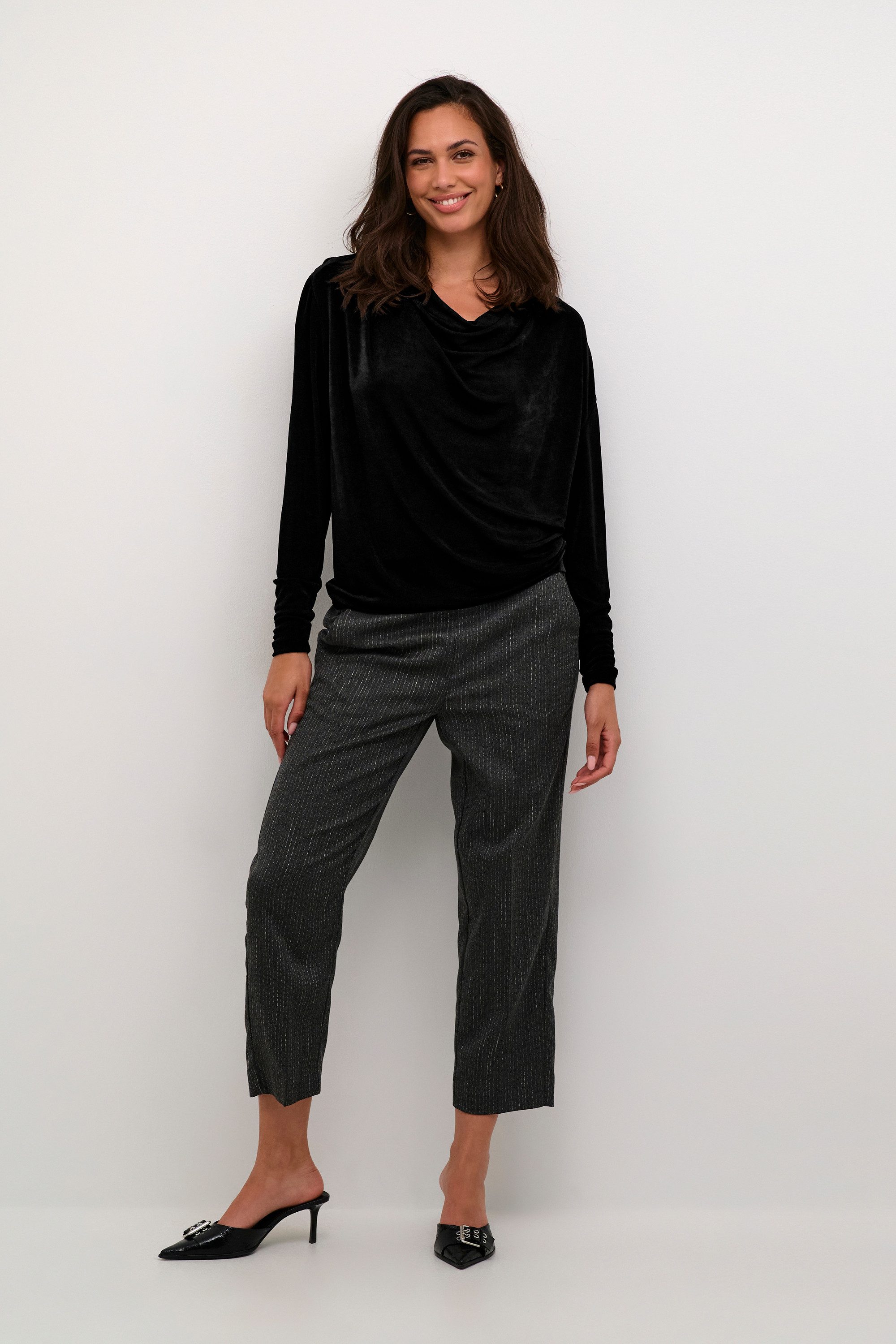 KAFFE Langarmbluse Langarm-Bluse KAgina