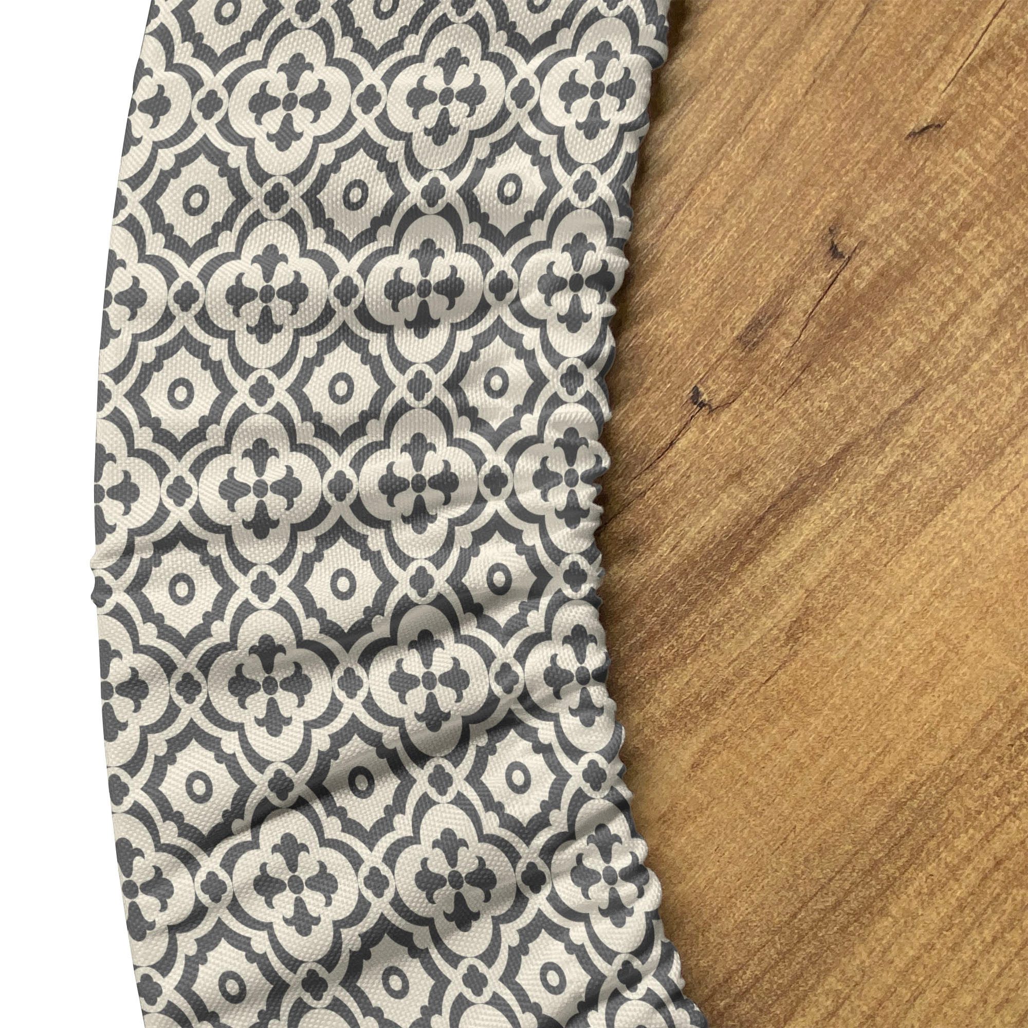 Abakuhaus Tischdecke Rundum-elastische Stofftischdecke, Quatrefoil Edwardian Floral