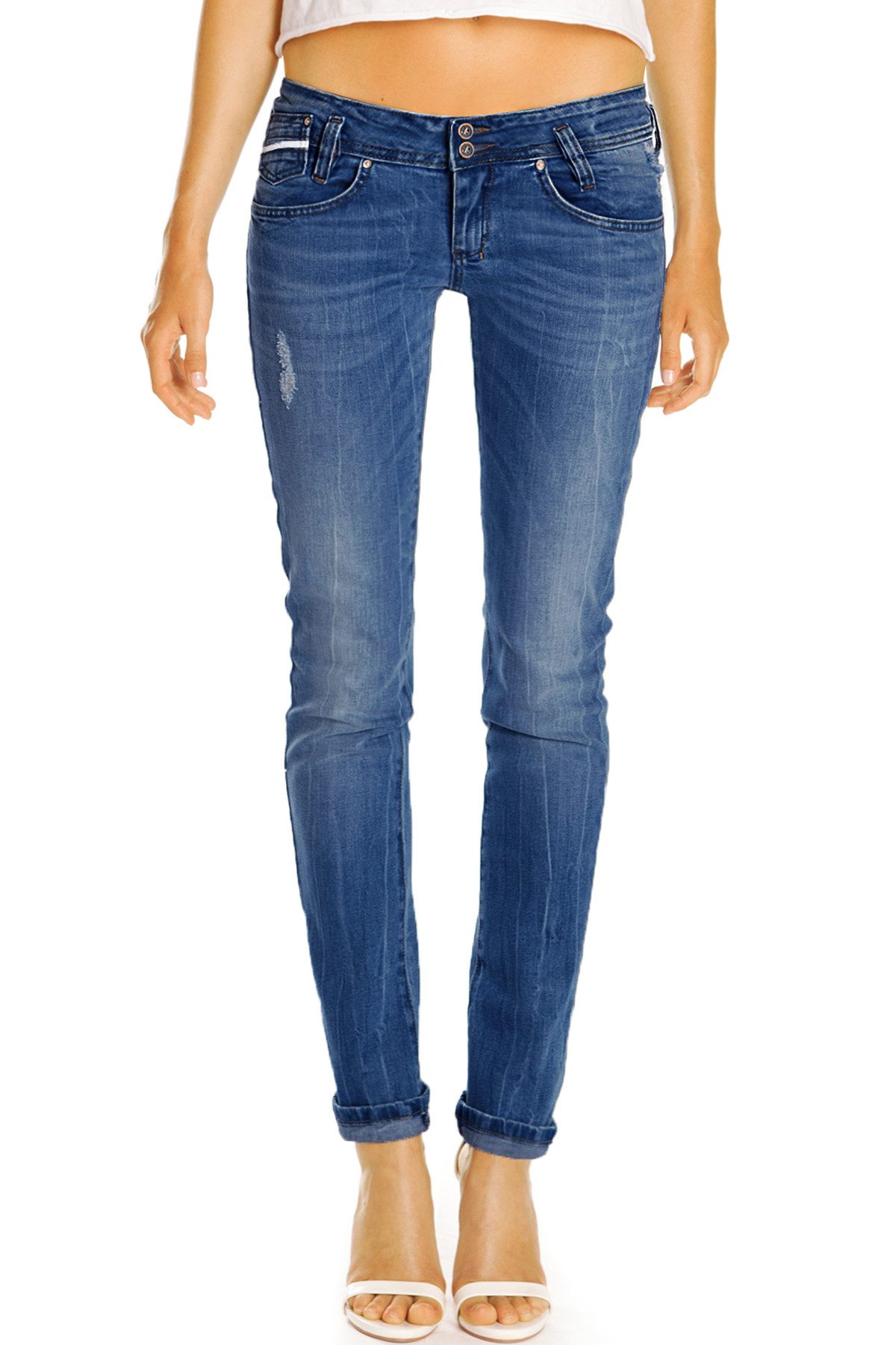 be styled Röhrenjeans Premium Hüftjeans Hose Bio Organic Baumwolle - Damen - Bio_001a Bio Buamwolle