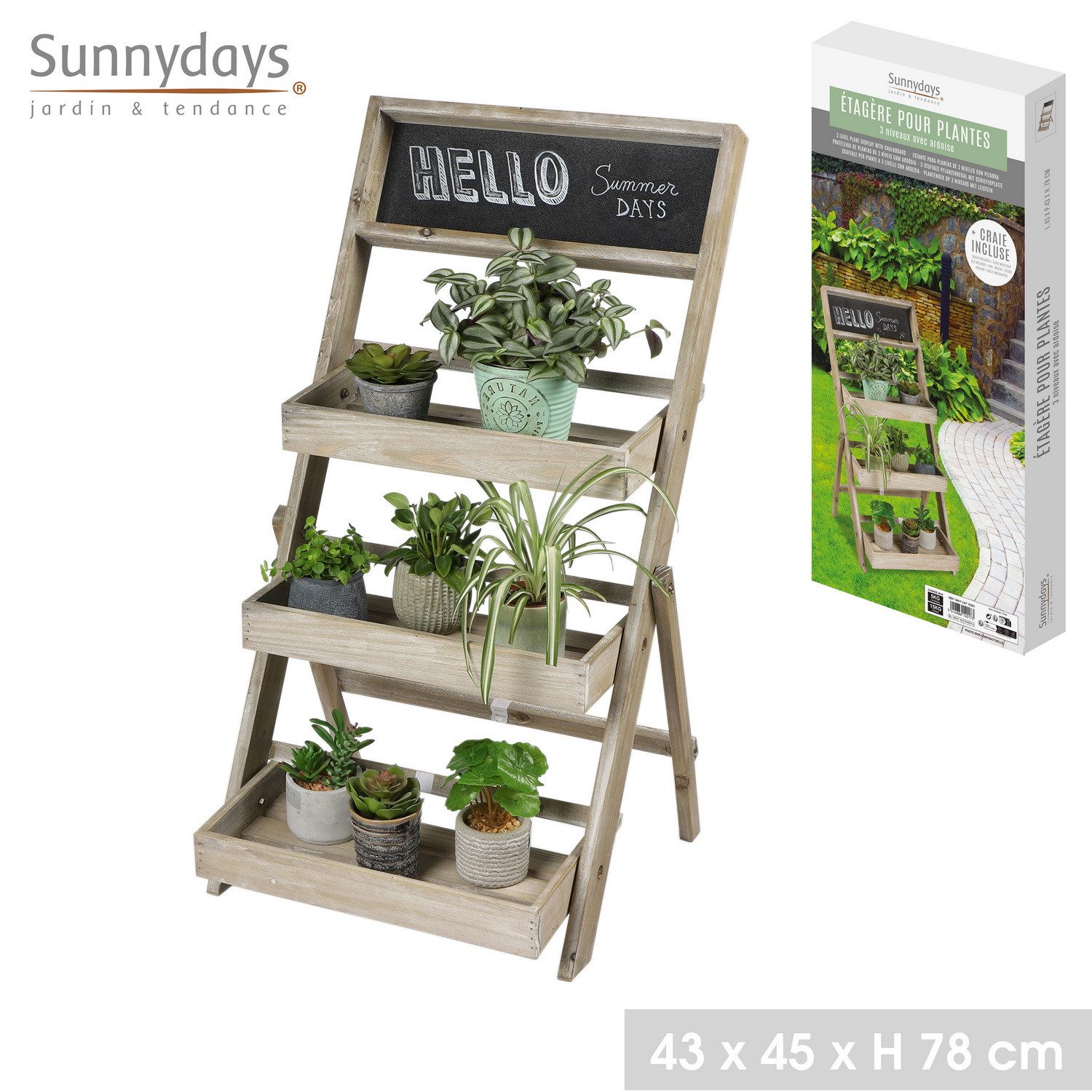 Sunnydays Blumenständer Pflanztreppe Blumentreppe Blumenregal Kräuterregal günstig online kaufen