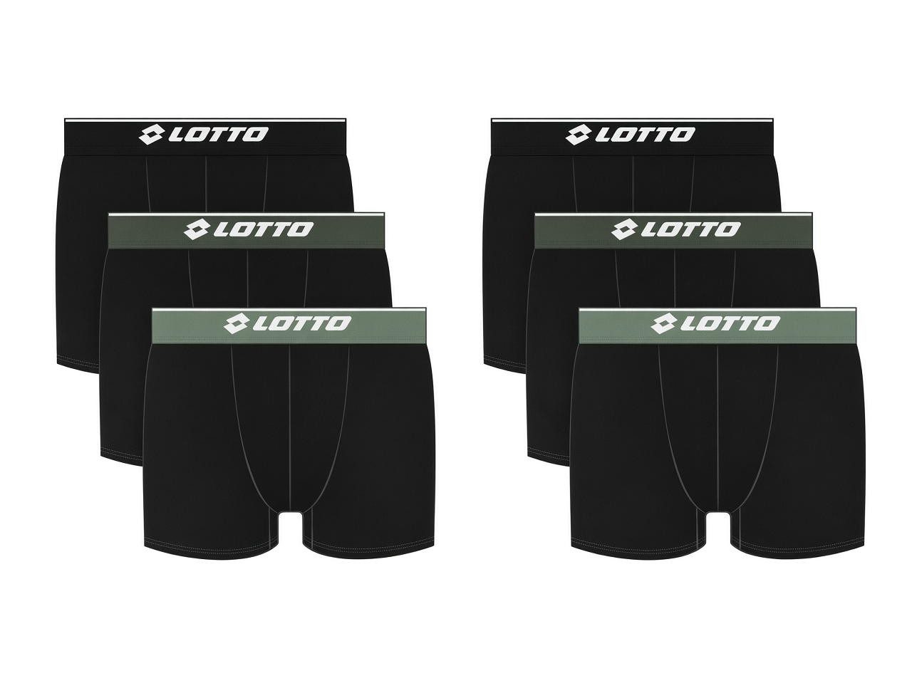 Lotto Boxershorts Herren Comfort Boxershorts 6er-Pack Basic (6 Stück)