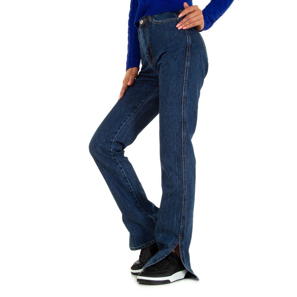 Ital-Design Bootcut-Jeans Damen Freizeit Jeans Blau in Bootcut