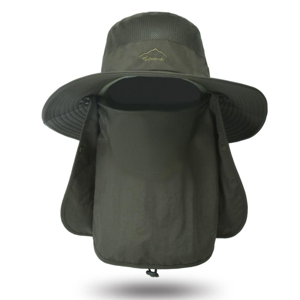 BBWL Sonnenhut Sonnenhut Outdoor mit Gesichtsschutz, Nackenschutz und Netzbelüftung (Unisex,faltbarer UV-Schutz-Hut aus wasserabweisendem Nylon für Sommeraktivitäten)