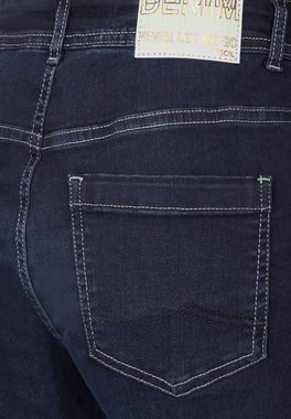 Cecil Slim-fit-Jeans TORONTO in dunkelblauer Waschung