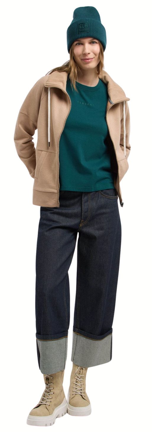 Elbsand Sweatjacke Elbsand, Ainele Sweat-Jacke mit liebevollen Details innen angeraut