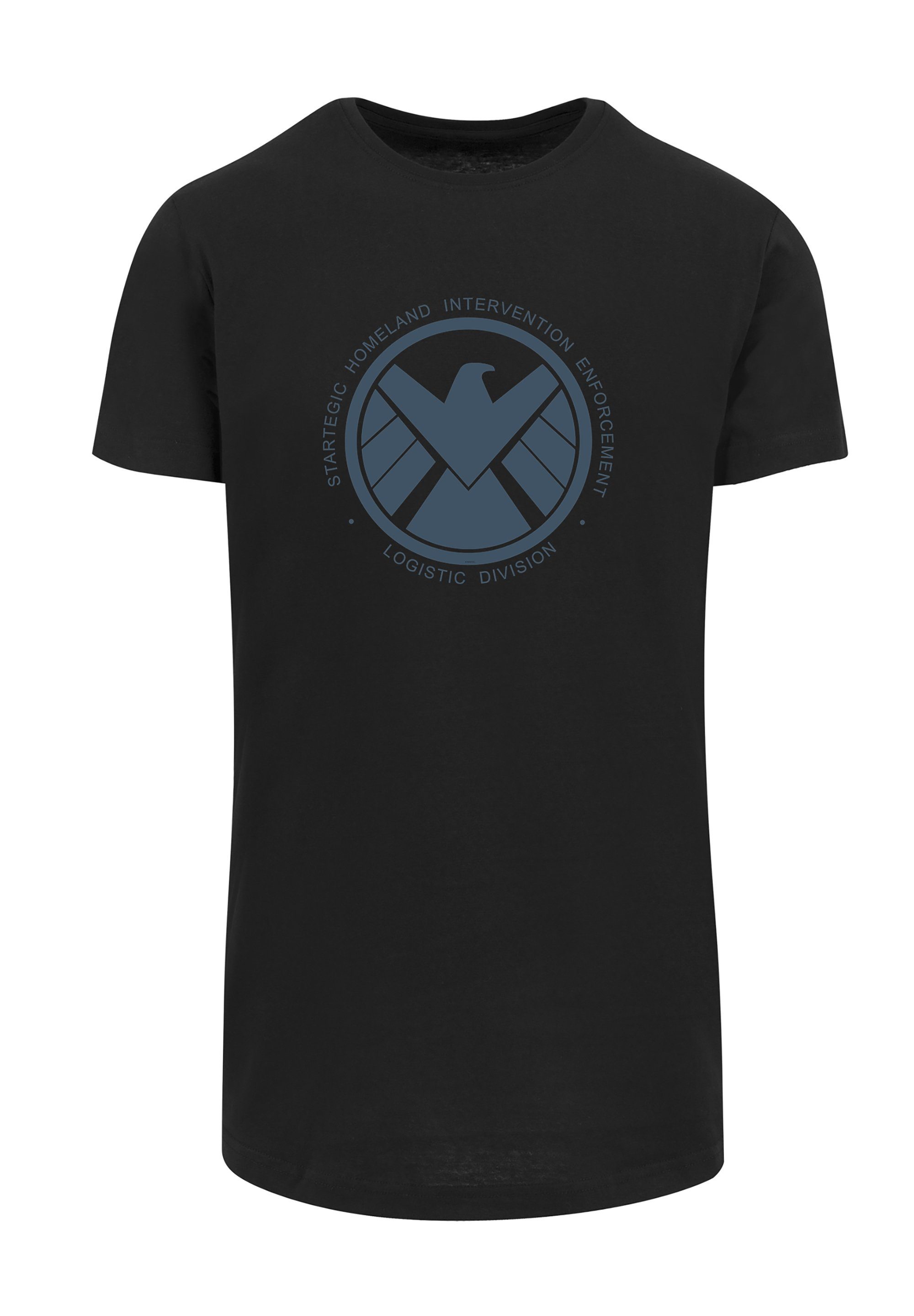 schwarz Agent F4NT4STIC Of Marvel Print SHIELD Avengers T-Shirt