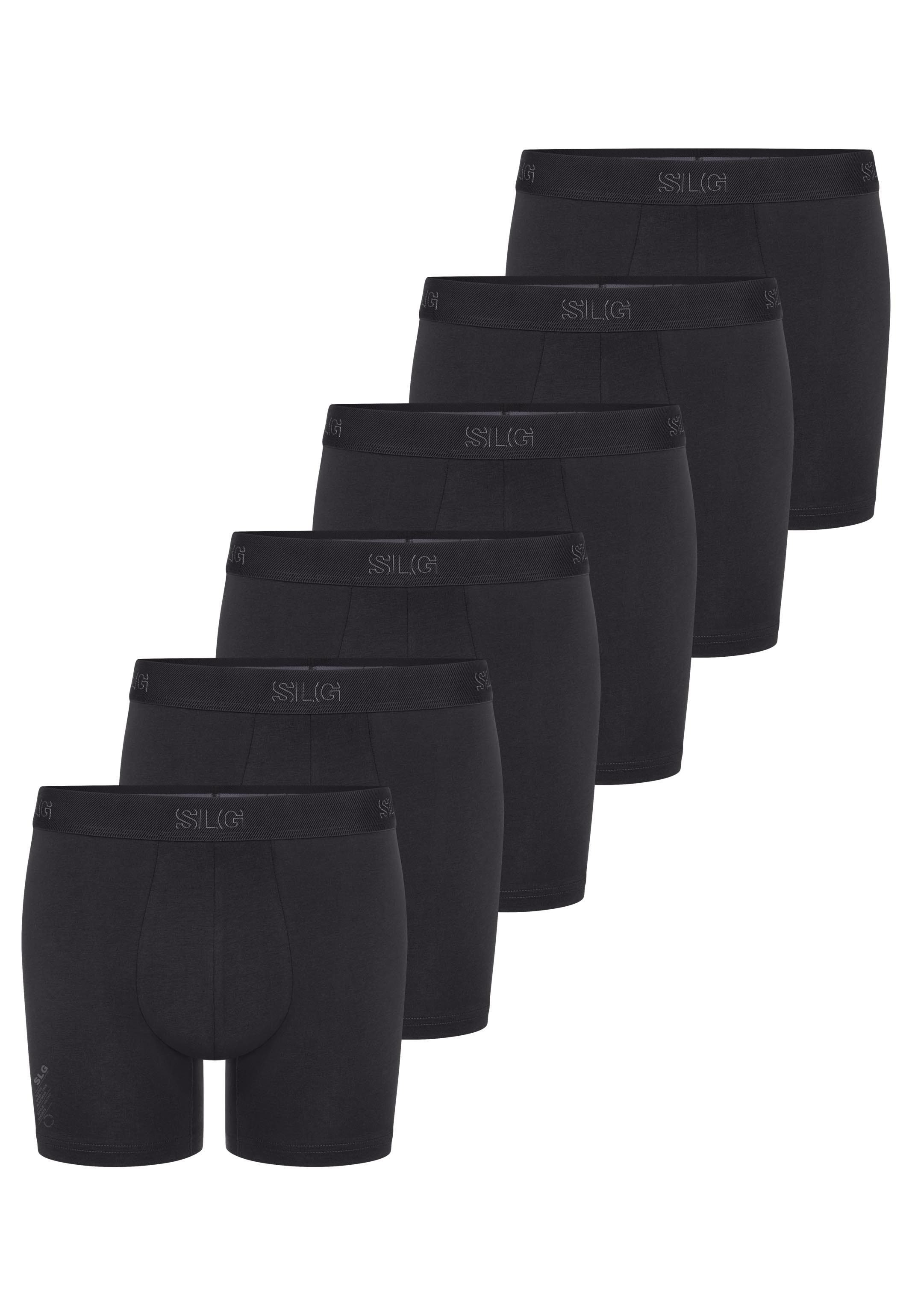 sloggi Retro Boxer 6er Pack SLG Base (Spar-Set, 6-St) Long Short / Pant - Baumwolle - ohne Eingriff - Atmungsaktiv