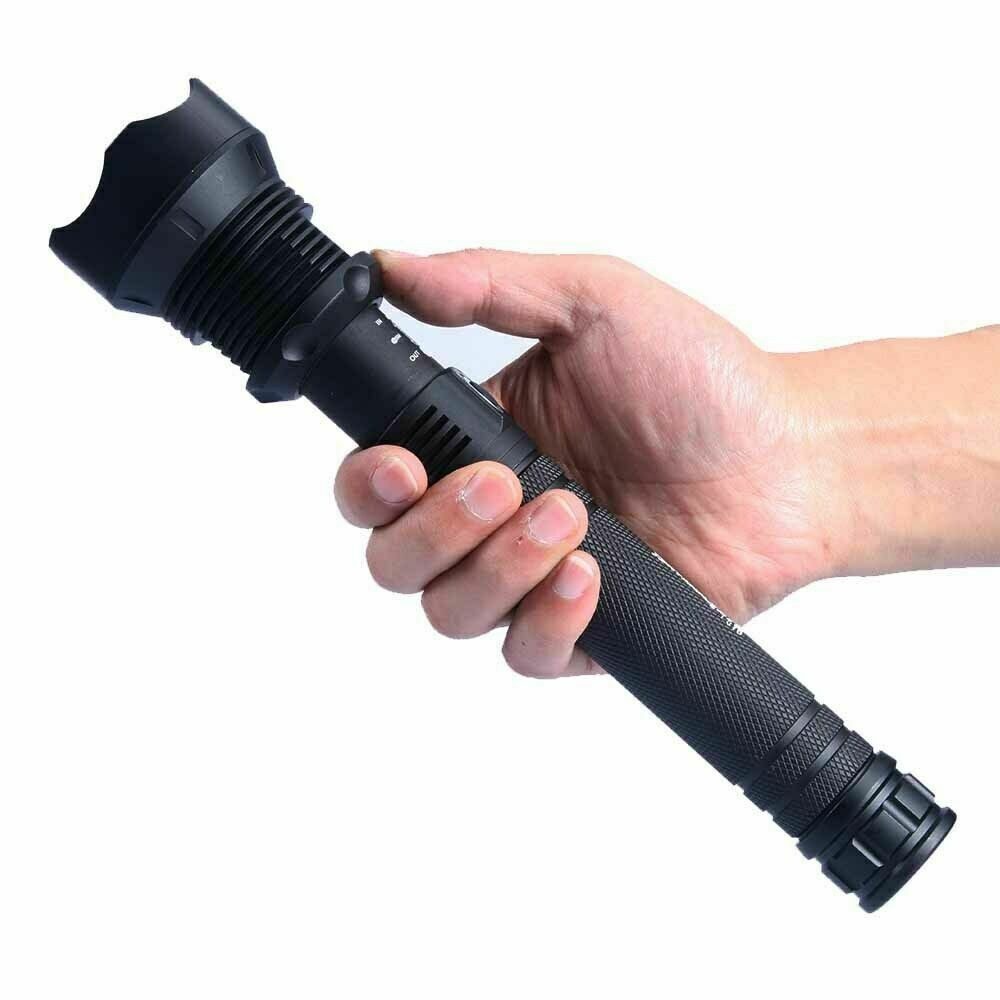 FANNOU LED Taschenlampe USB wiederaufladbare, 3 Modi einstellbarer Fokus Taschenlampe für Camping, Wandern