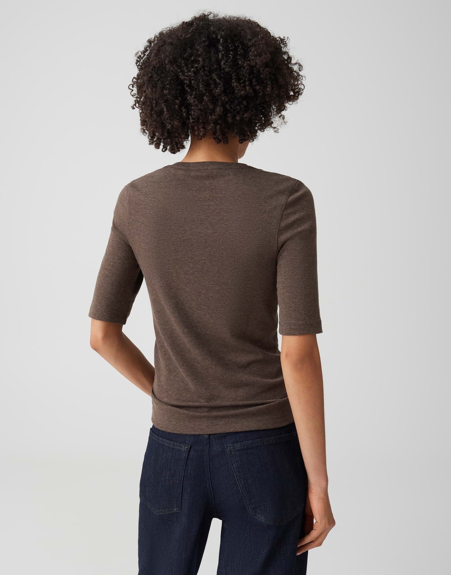 OPUS 3/4-Arm-Shirt mit feiner Mélange Slim Fit Vielseitig kombinierbar für casual Looks