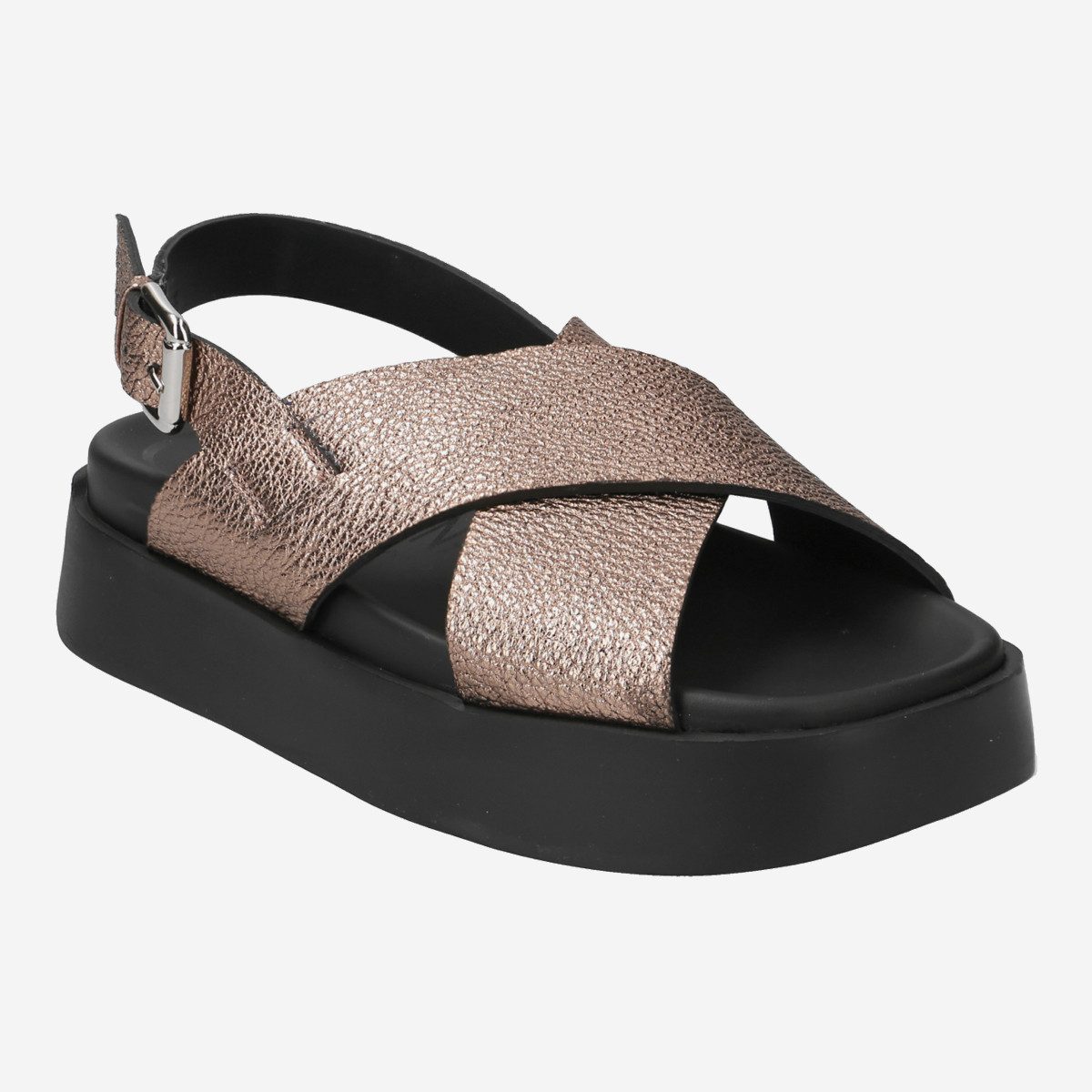 Donna Carolina Donna Carolina 47.127.098-003, Sandaletten, Braun,metallik, Damen Sandalette