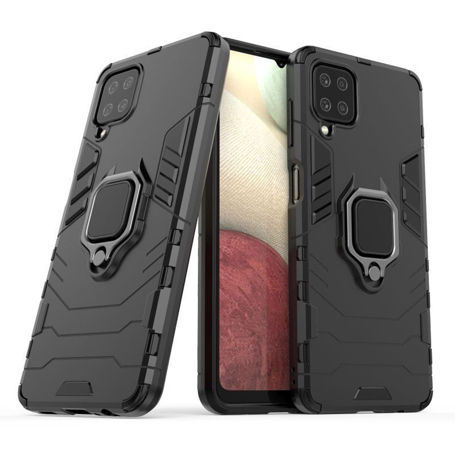 betterfon Handyhülle für Samsung Galaxy Outdoor Panzerhülle mit Slide-Kameraschutz, Mit Ringhalterung, Kamera-Schutz, Magnetplatte & 3-Schicht-Schutz