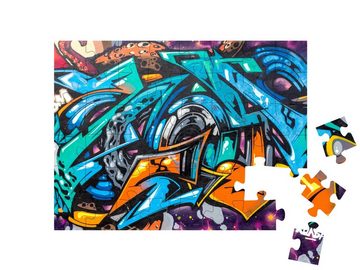 puzzleYOU Puzzle Abstrakte Street Art Graffiti-Stil, 48 Puzzleteile, puzzleYOU-Kollektionen Graffiti