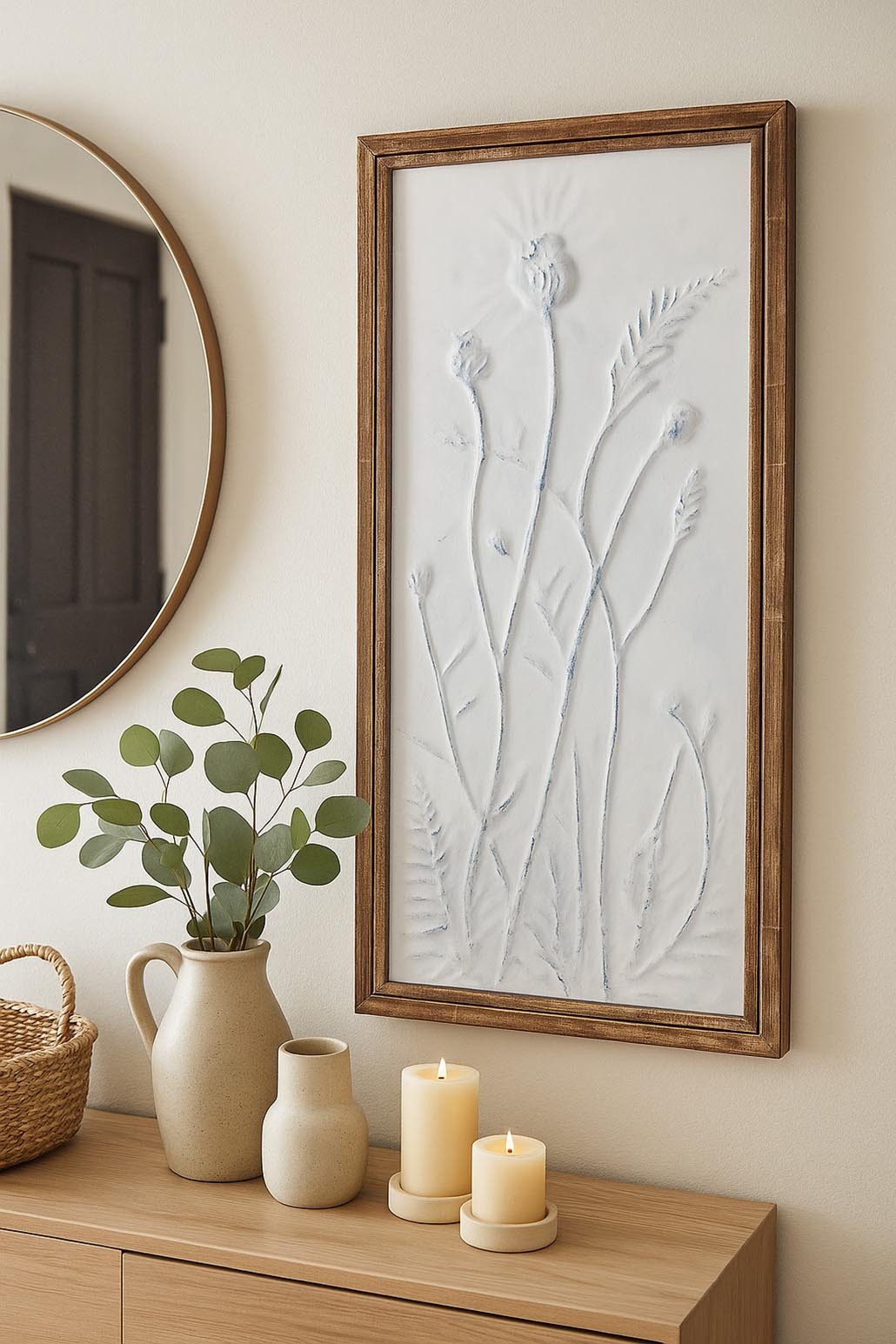 Kobolo Wandbild Wanddeko Metallbild DELIA aus Metall 42x28,50x4 cm, Blumen