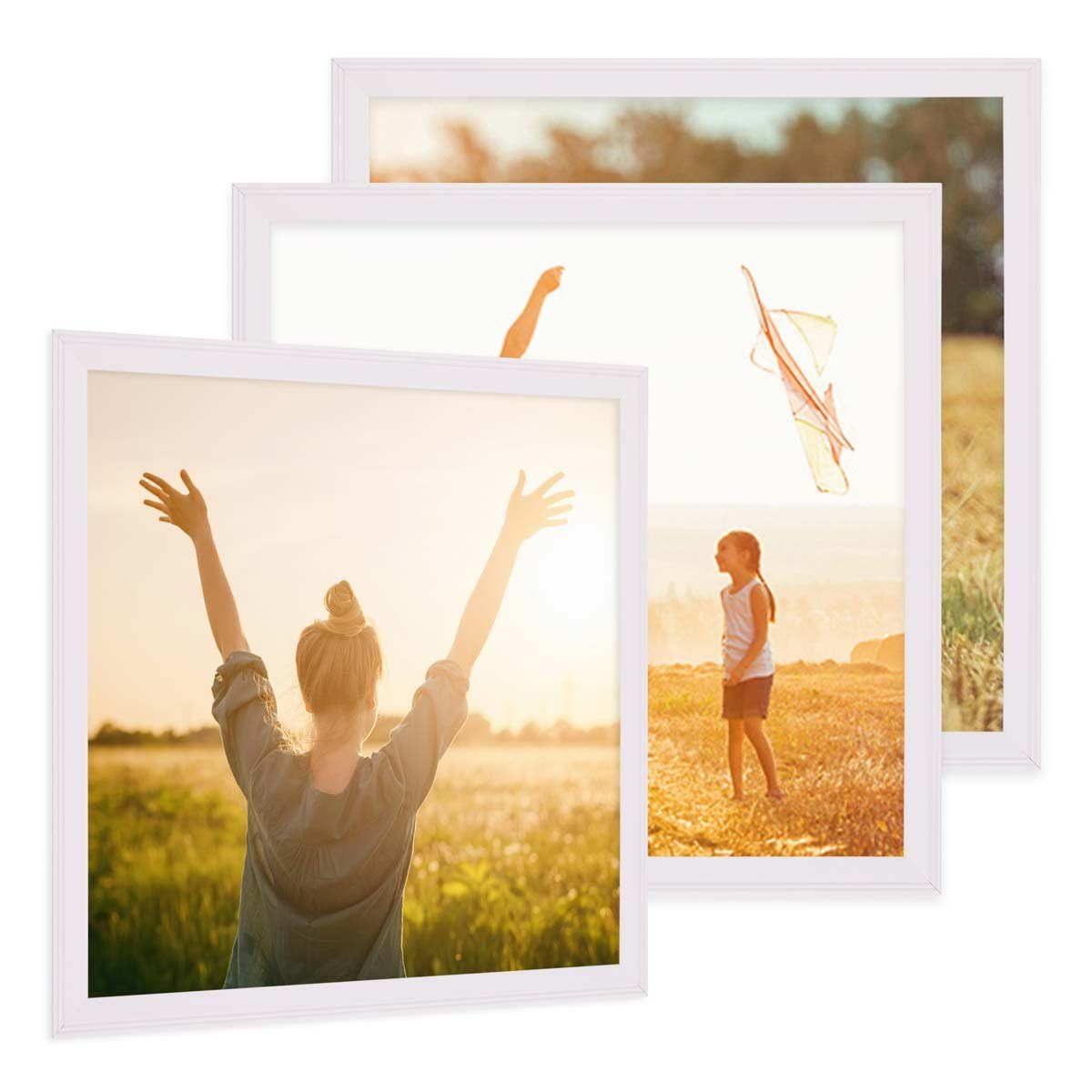 PHOTOLINI Bilderrahmen 3er Set im Landhaus-Stil günstig online kaufen