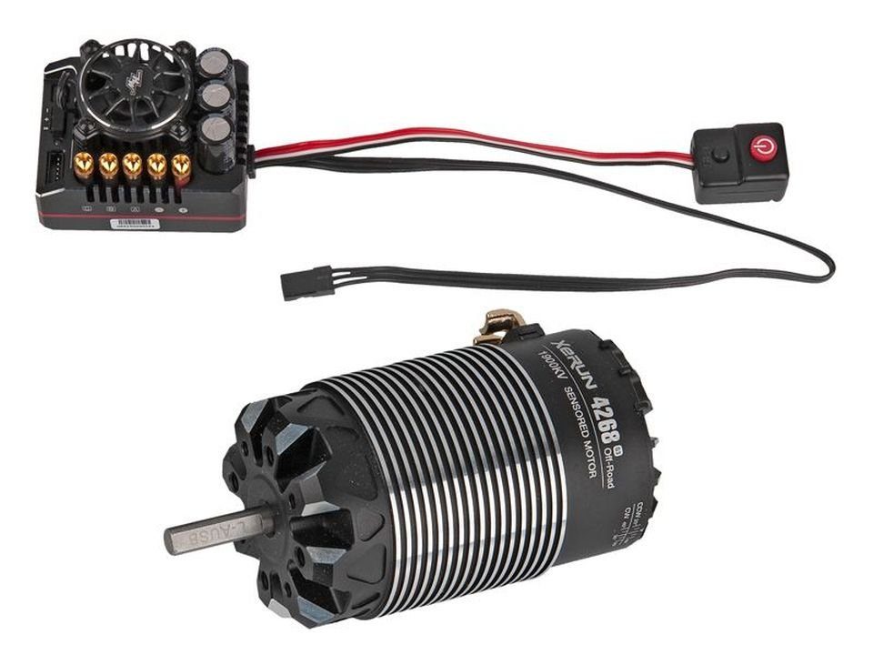 Hobbywing Hobbywing Xerun XR8 Plus G2S Combo + 4268-1900kV Brushlessmotor 1:8 RC-Fernsteuerung