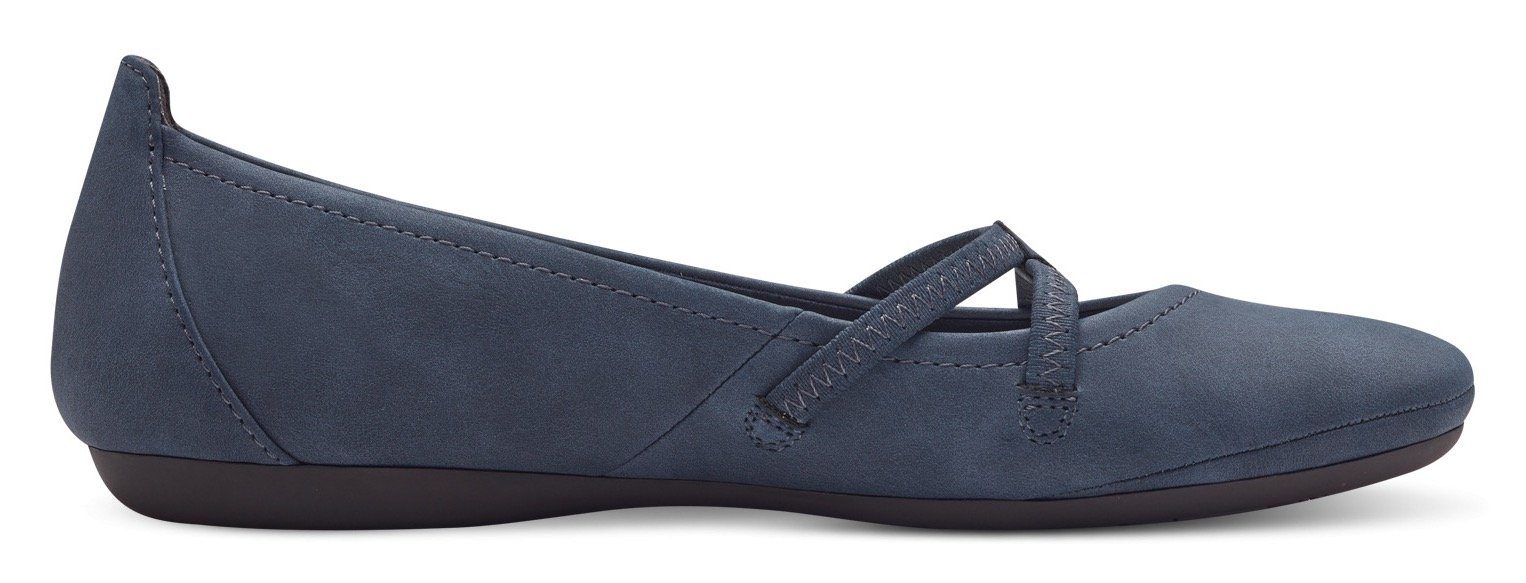 Tamaris Ballerina Flats, Festtagsmode, Slipper mit Gummizugriemchen