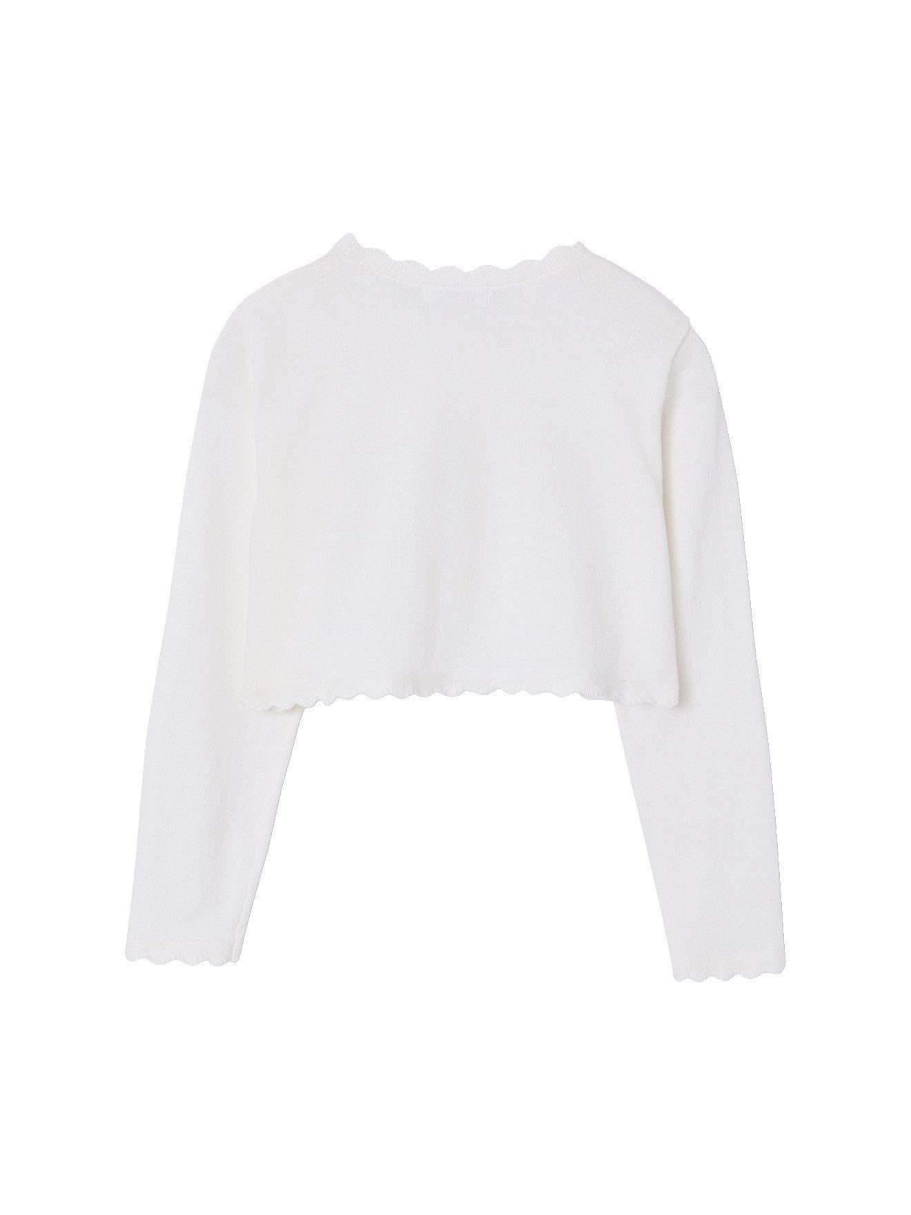 vertbaudet Strickjacke Bolero Mädchen mit einem Knopf