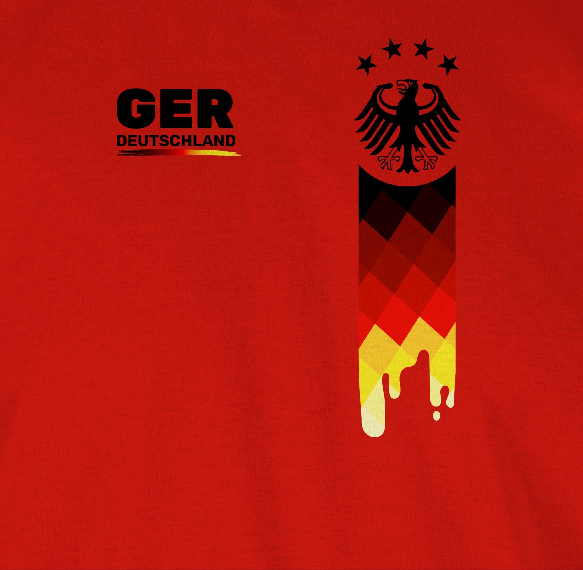Shirtracer T-Shirt Deutschland Trikot, GER Fanartikel mit Deutschland Flagge 2024 Fussball EM Fanartikel