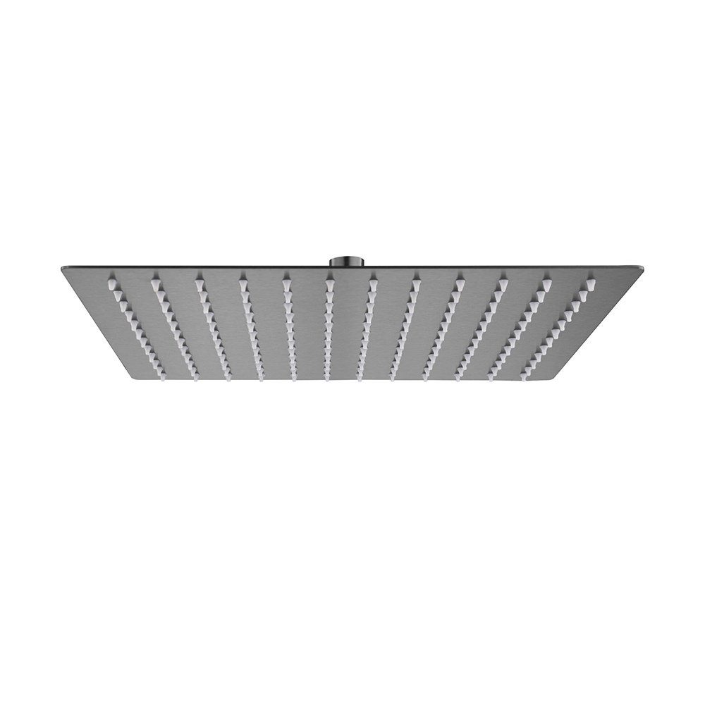 Aloni Kopfbrause SH4030GG, (einzel, 1-tlg), Aloni Regendusche Kopfbrause Quadrat grau gebürstet 30x30 cm