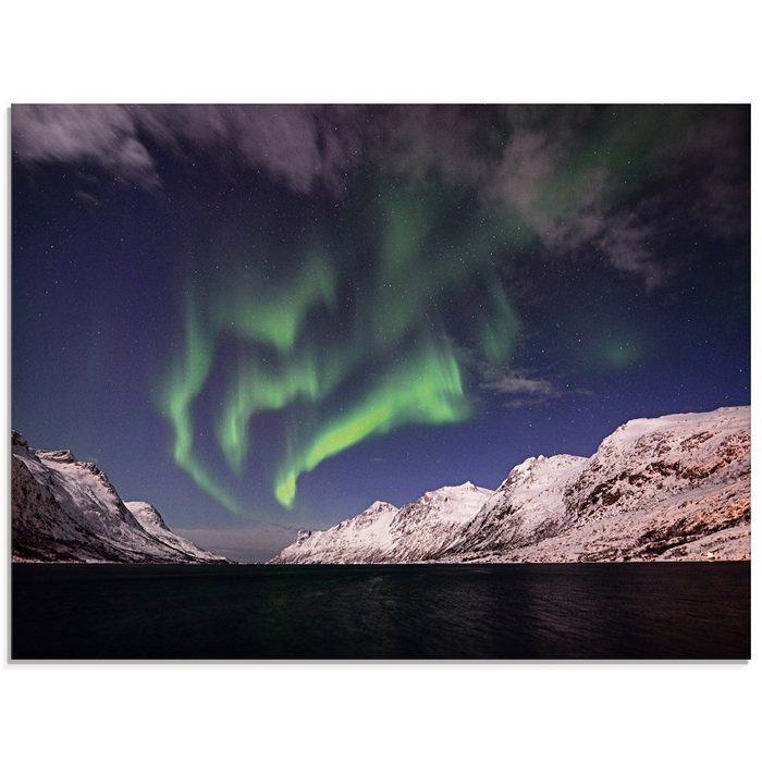 Artland Glasbild Nordlicht Norwegen I Himmel (1 St) in verschiedenen Größen