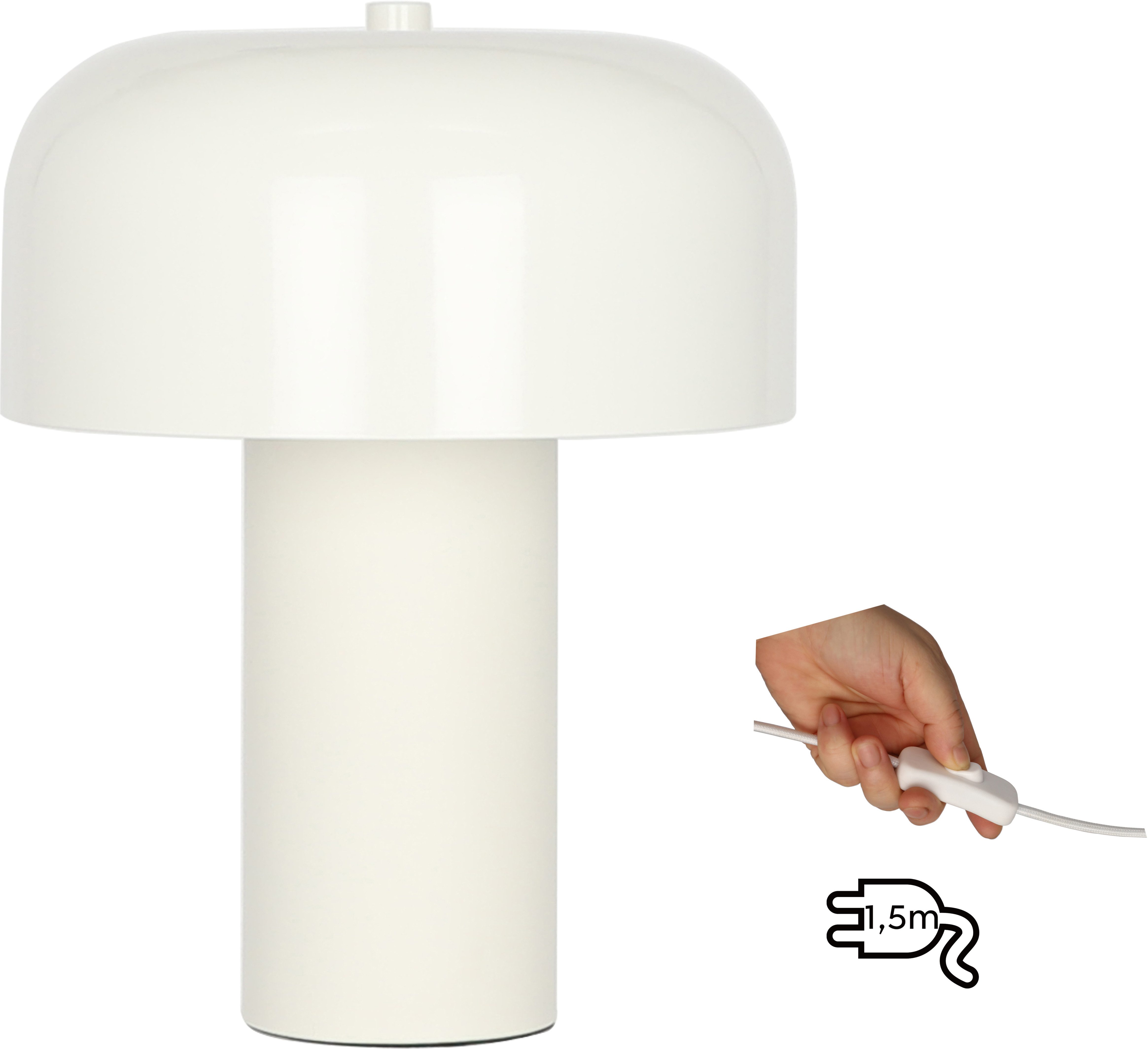 OTTO home Tischleuchte Jorre - Pilzlampe, ohne Leuchtmittel, Leuchtmittel wechselbar, zweifarbig - matt & glänzend, Pilzleuchte, Tischlampe, Pilzform, E14 – Bild 4 von 5