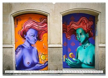 CALVENDO Wandkalender Graffiti: Die Kunst der Straße (Premium, hochwertiger DIN A2 Wandkalender 2023, Kunstdruck in Hochglanz)