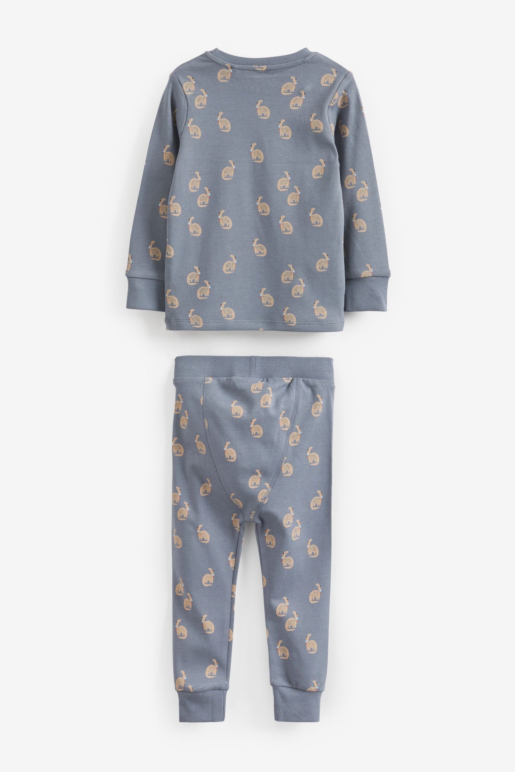 Next Schlafanzüge Blue Print Snuggle Dinosaur (6 tlg) Pyjama 3er-Pack