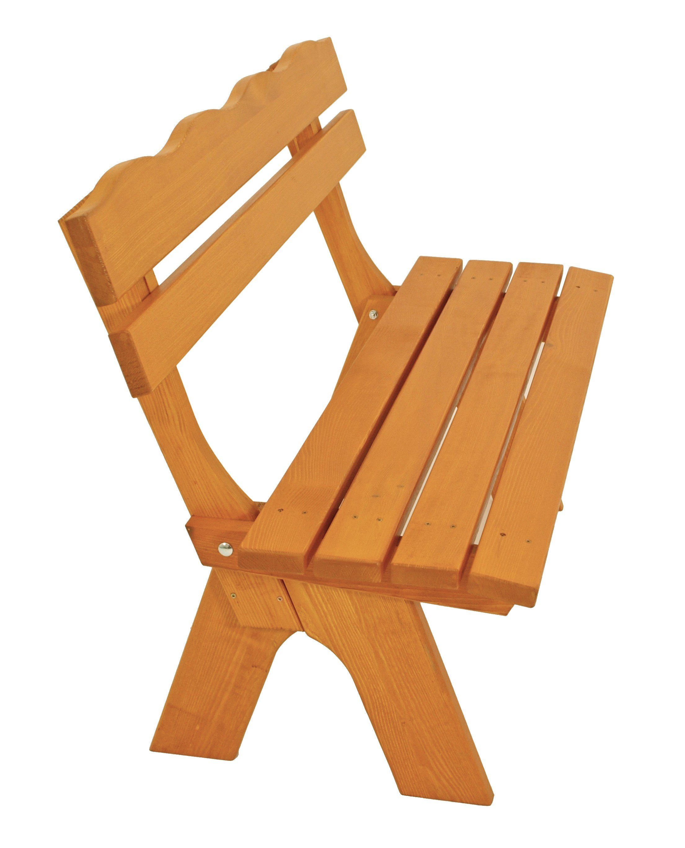 DEGAMO Gartenbank FREITAL (1-St), 2-sitzer 120cm, massive Kiefer hell lackiert