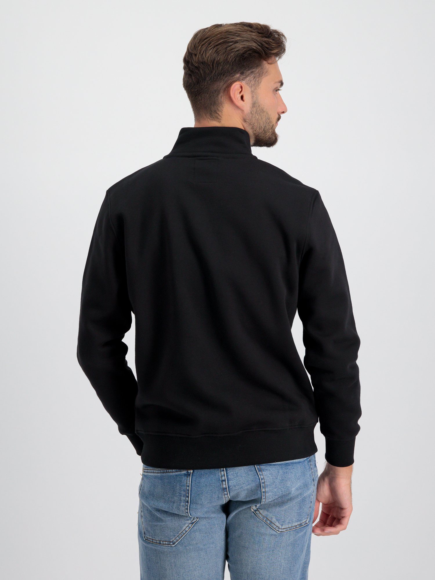 Alpha Industries Sweater - Half Men Industries Sweatshirts Alpha SL black Zip Sweater