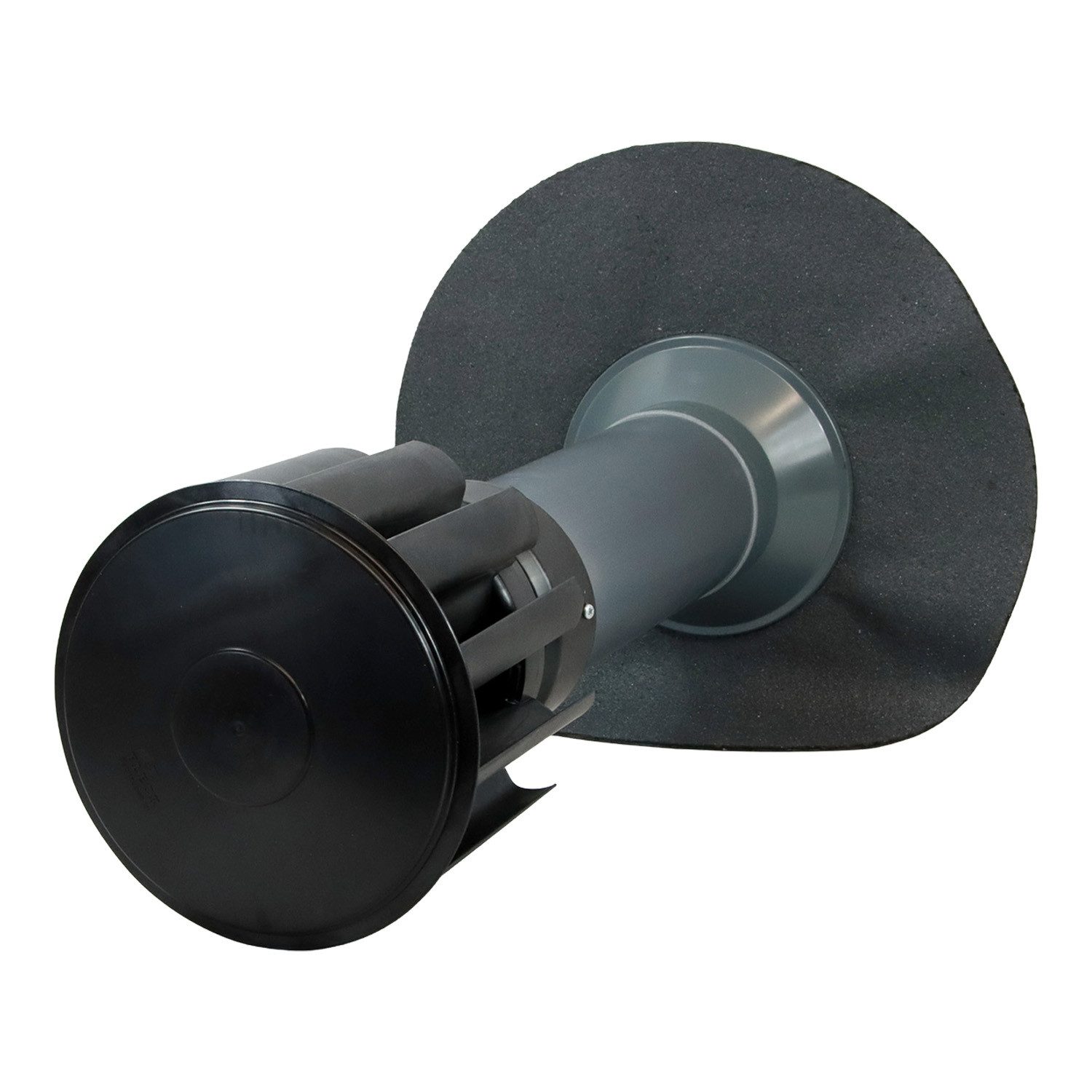 FLECK Dachdurchführung FLECK Flachdach Zwangslüfter mit windgetriebenem Rotor Bitumen, Bitumen