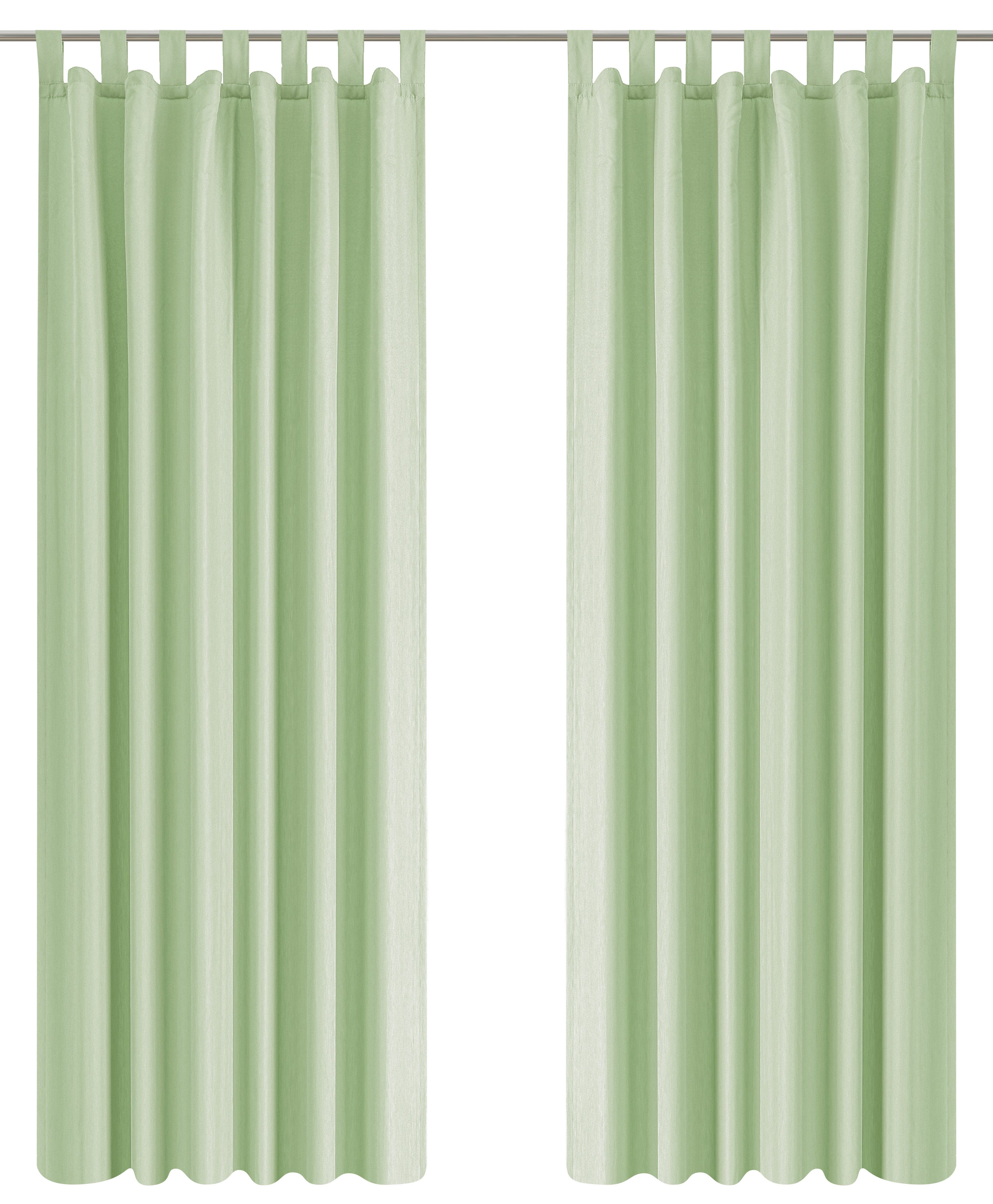 OTTO home Vorhang Raja (2 St), Schlaufen, blickdicht, Polyester, 2er-Set, Bestseller, einfarbig, modern, pflegeleichte Mikrofaser