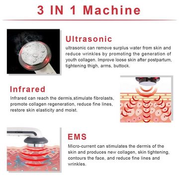 Lalano`S Cosmetics EMS-Gerät 3 in 1 EMS-Ultraschall-Infrarot Beautyallrounder, (Massagegerät, Hautstraffung, Anti Aging, Abnehmen und Sport)