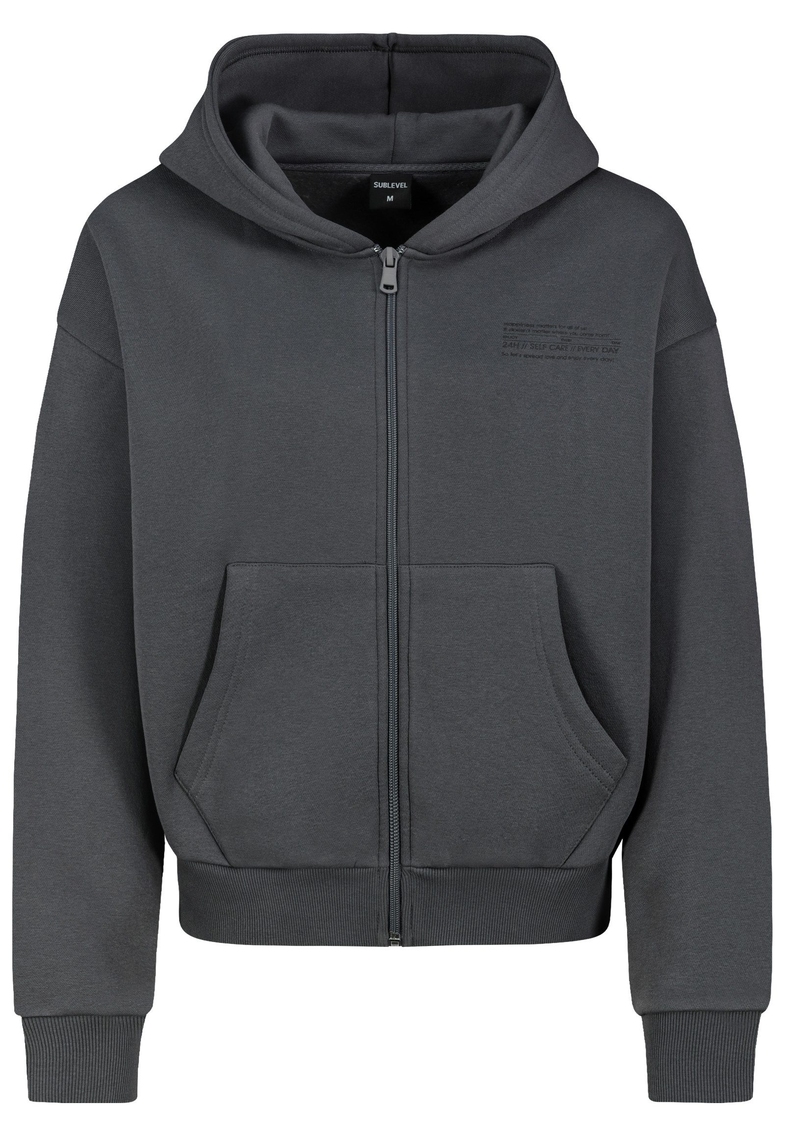 SUBLEVEL Kapuzensweatjacke Damen Sweatjacke mit Logoprint Hoodie mit Reißverschluss, Oversize Fit
