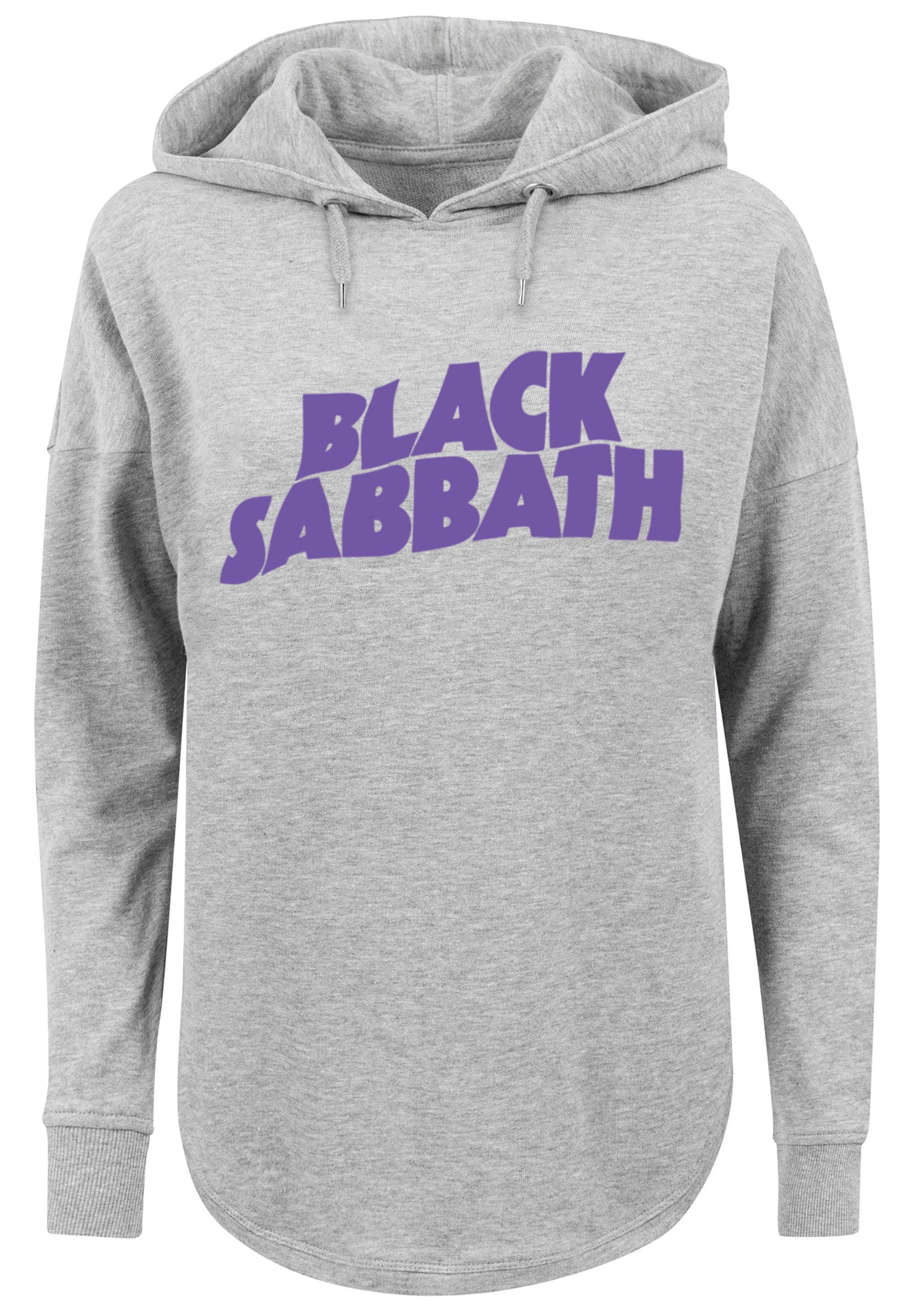 F4NT4STIC Kapuzenpullover Black Sabbath Heavy grey Print Wavy Metal Band