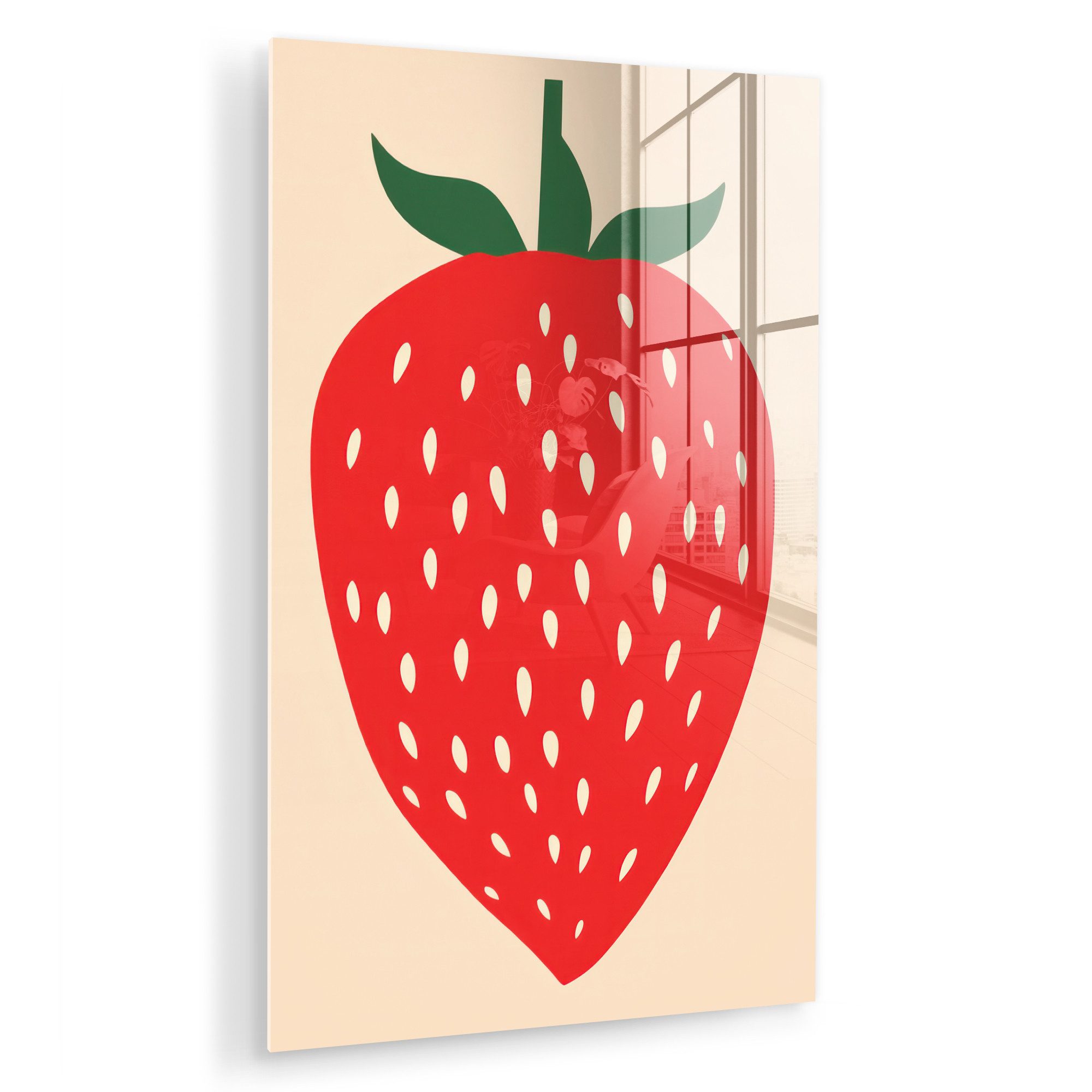 MuchoWow Acrylglasbild Erdbeere - Rot - günstig online kaufen