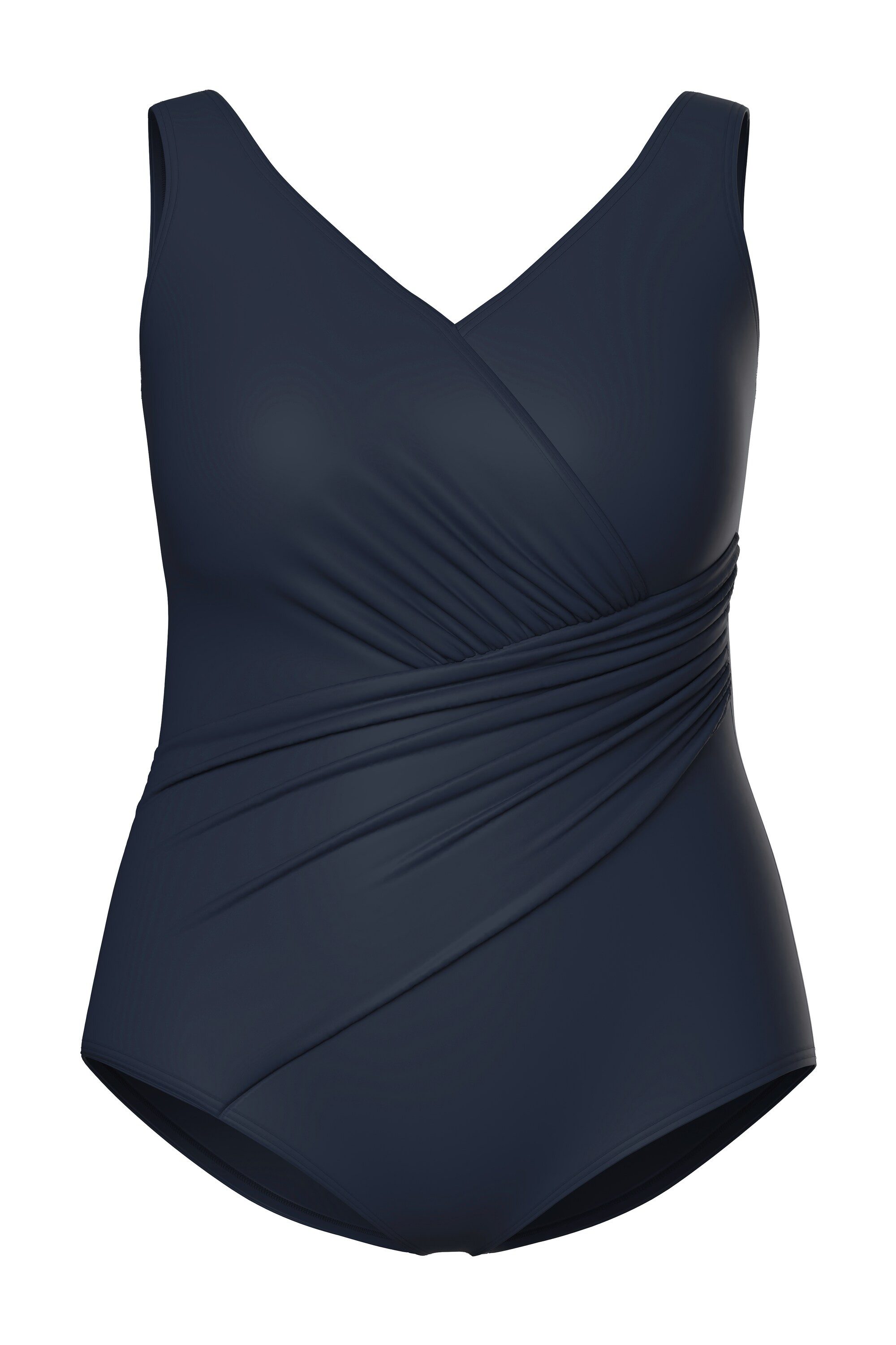 Ulla Popken Badeanzug Badeanzug drapiert Softcups recycelt günstig online kaufen