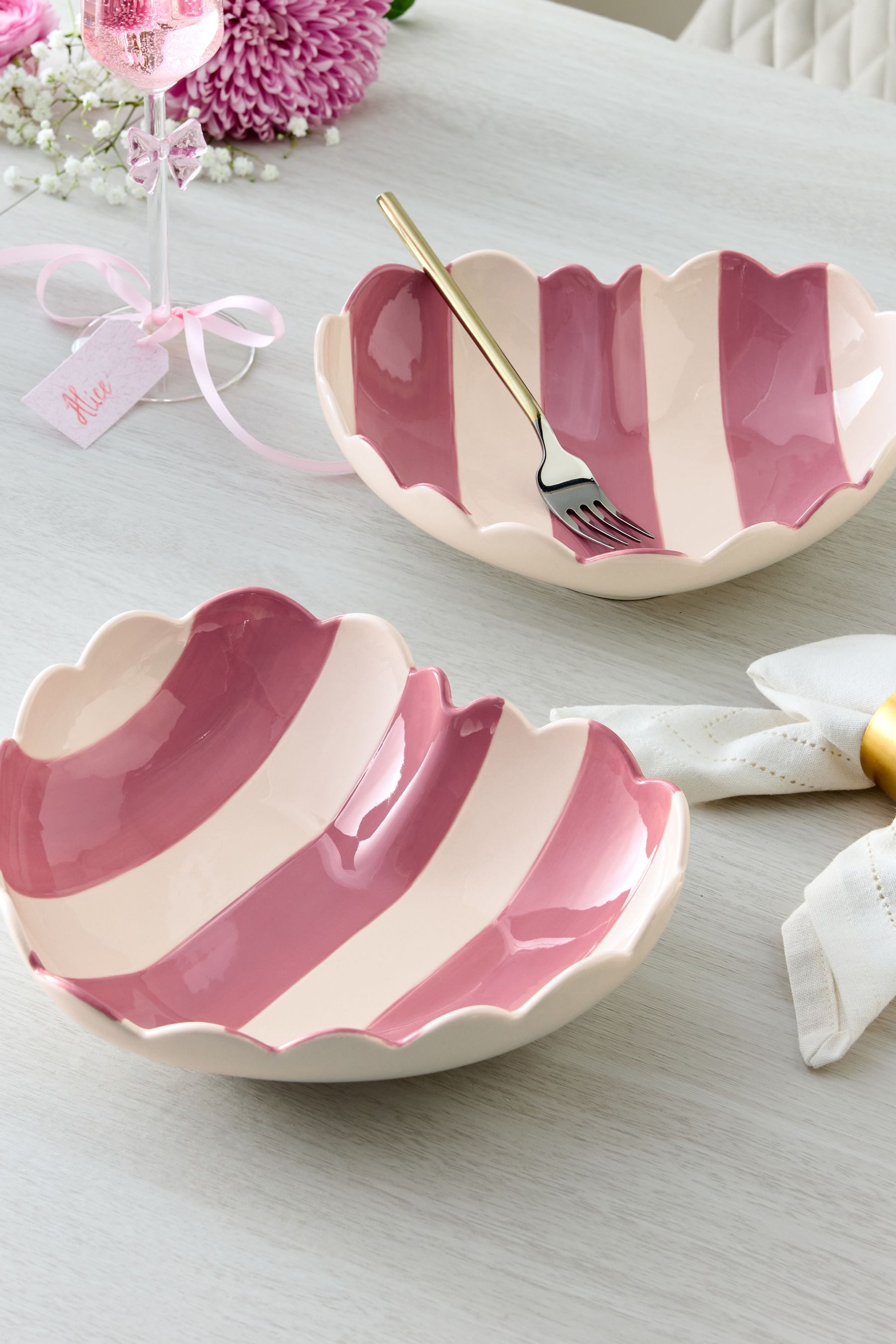 Next Geschirr Pastaschüsseln in Herzform, 2er-Set, Steingut günstig online kaufen