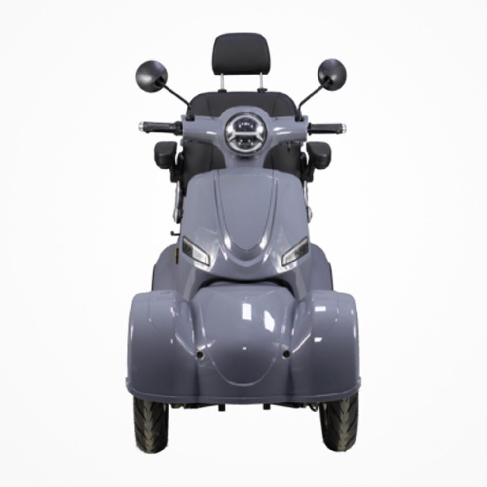 Volta E-Motorroller Volta VM6 Seniorenmobil 4-Rad in Grau Seniorenroller E-Roller, 1000 W, 25 km/h, Inklusive Top-Case, Blei-Gel-Akku, bis zu 50km Reichweite, COC