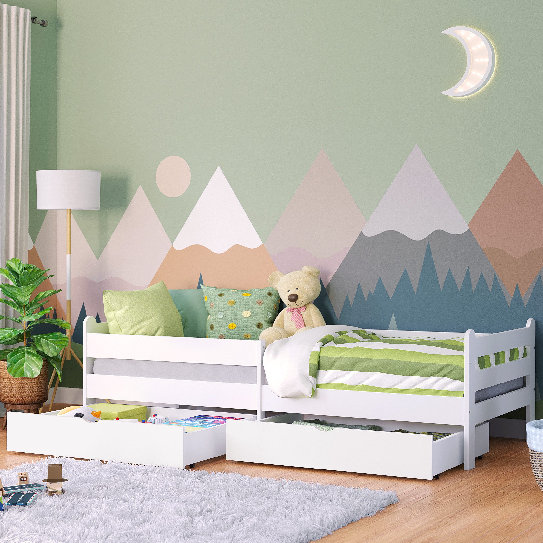 Bellabino Kinderbett Kuru 90x200 cm, Einzelbett günstig online kaufen