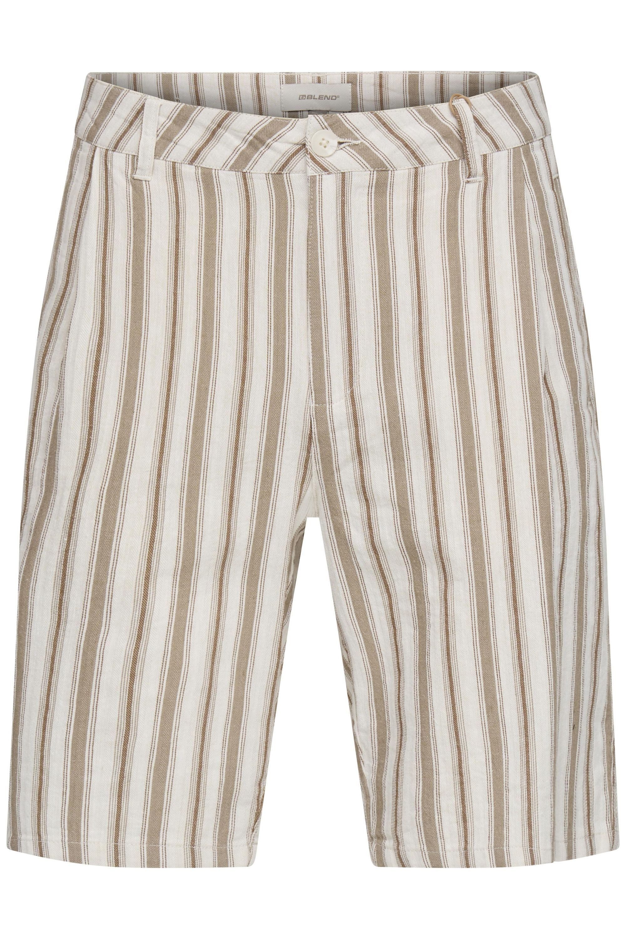 Blend Leinenhose BHMaddox Linen Mix Striped Sommerliche Shorts aus Baumwoll-Leinen-Mix – Bild 2 von 5