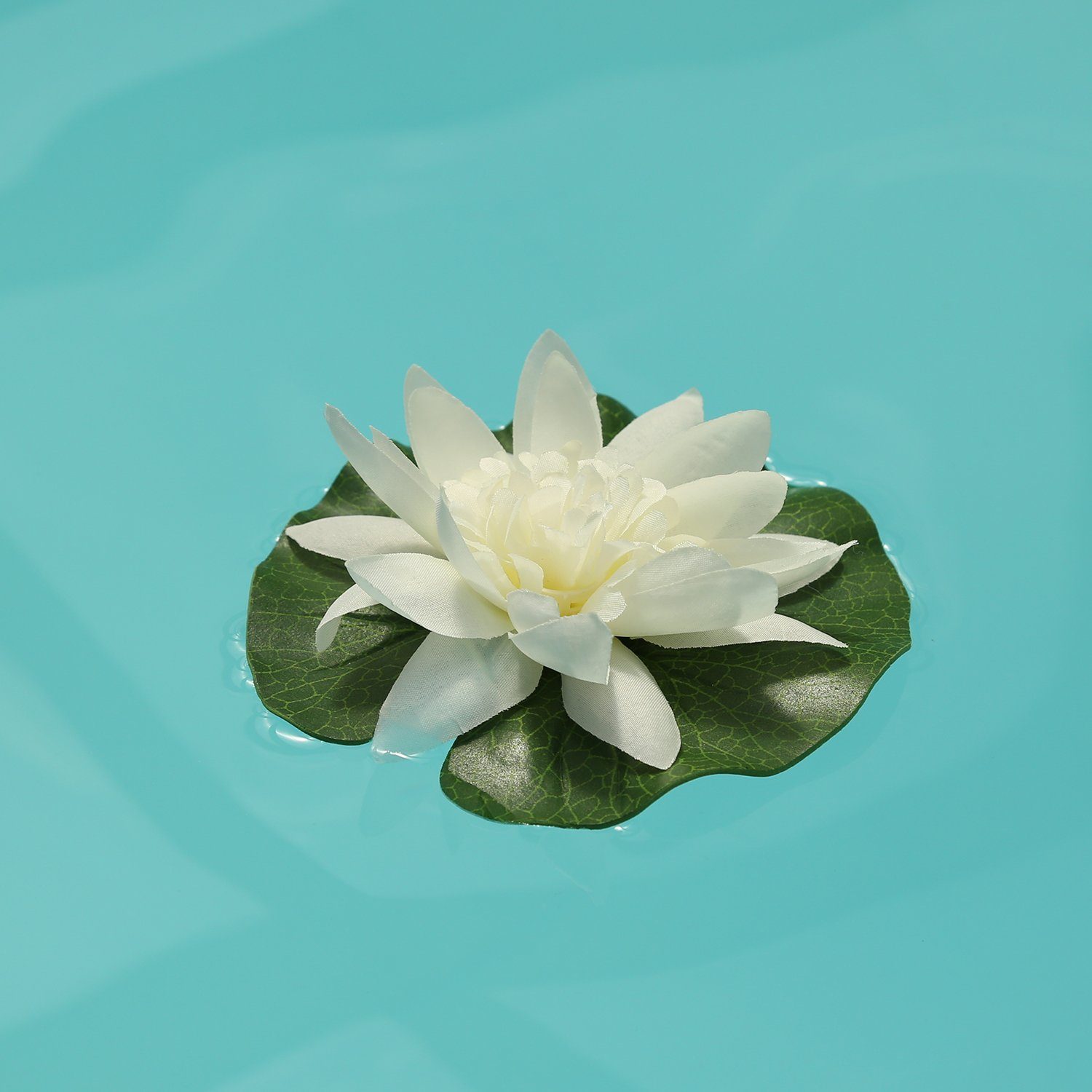 MARELIDA, Kunstblume Kunstblume schwimmend, cm 13cm Höhe Teichblume Lotusblüte Seerose Lotusblume 4 D: