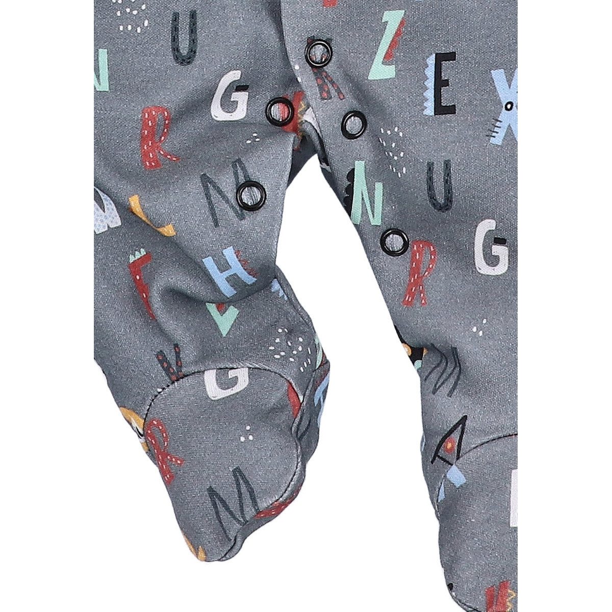 NINI Strampler Buchstaben Unisex Kinder Einteiler, Overall, Babyanzug, Babyoverall, Babyanzug