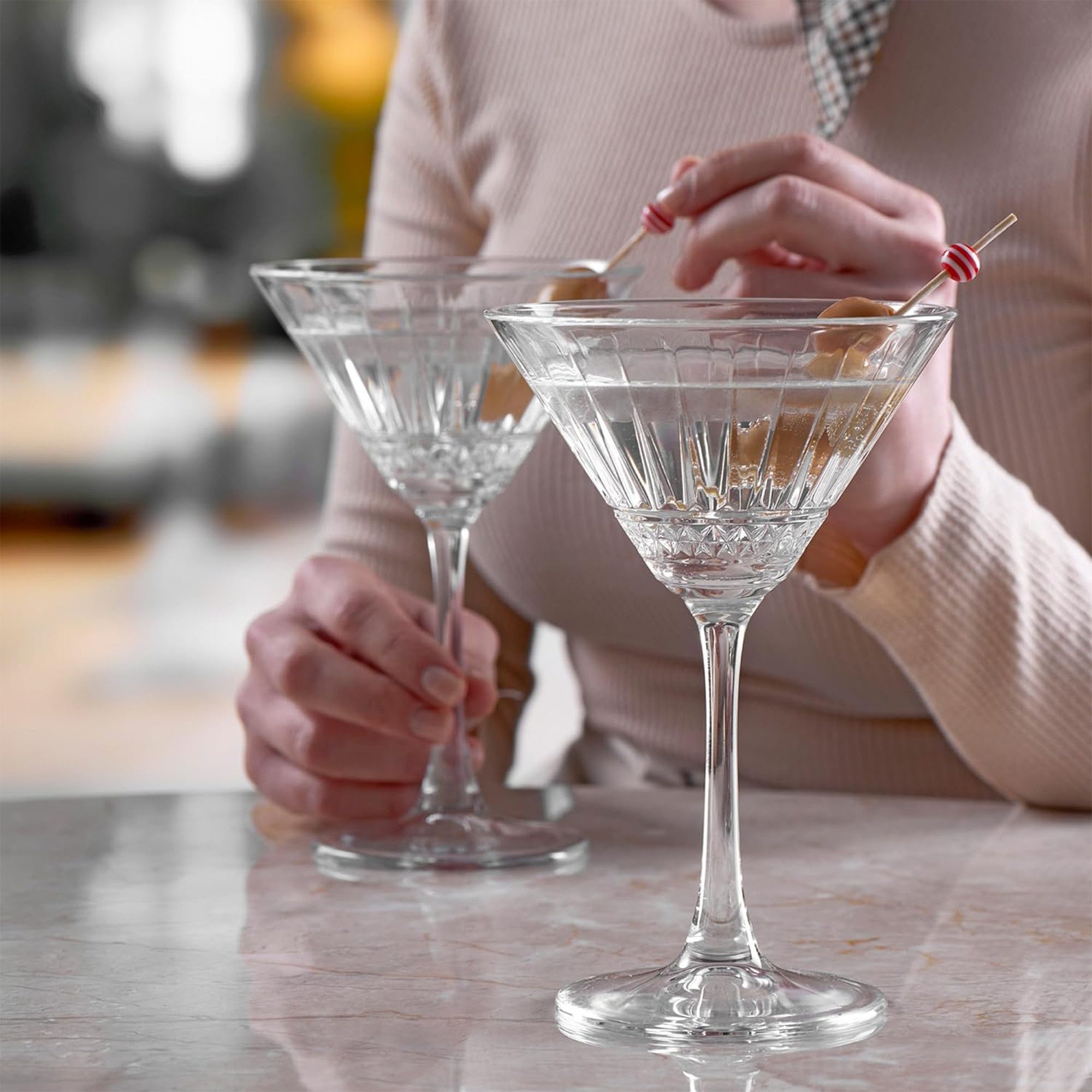 Pasabahce Gläser-Set Elysia Martiniglas, 6-tlg., Glas, Ideal für Cocktails, Martinis, 4er Set - 220 ml
