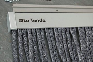 La Tenda Insektenschutz-Vorhang La Tenda Pro BELLANO 4 XL Streifenvorhang grau, 100 x 250 cm, PVC - einfache Montage