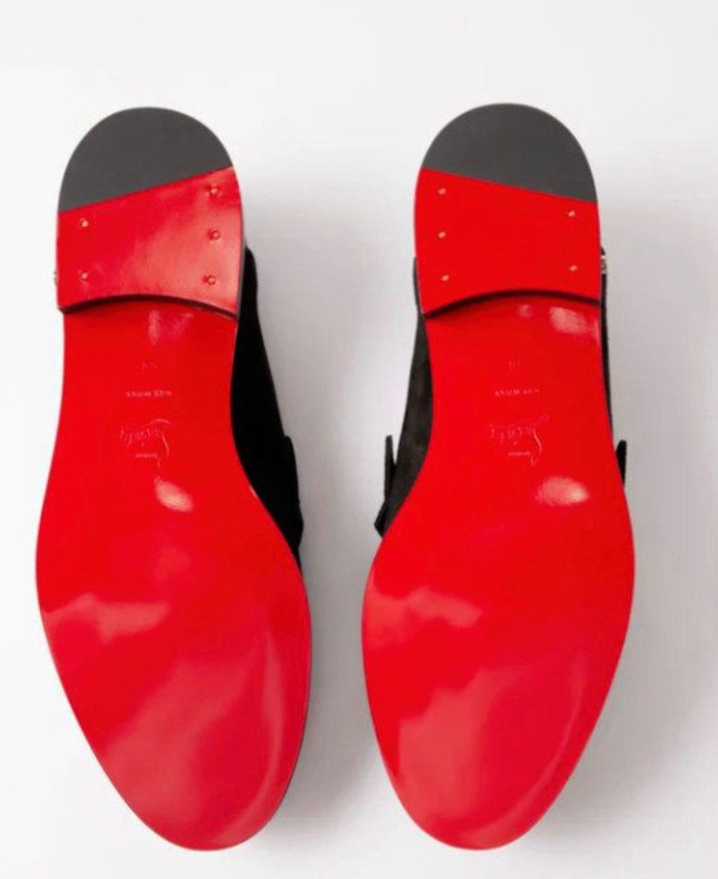 CHRISTIAN LOUBOUTIN Loafers Suede Penny No Back Slippers Sneakers Schuhe Turnschuhe Loafer klappbaren Ferse