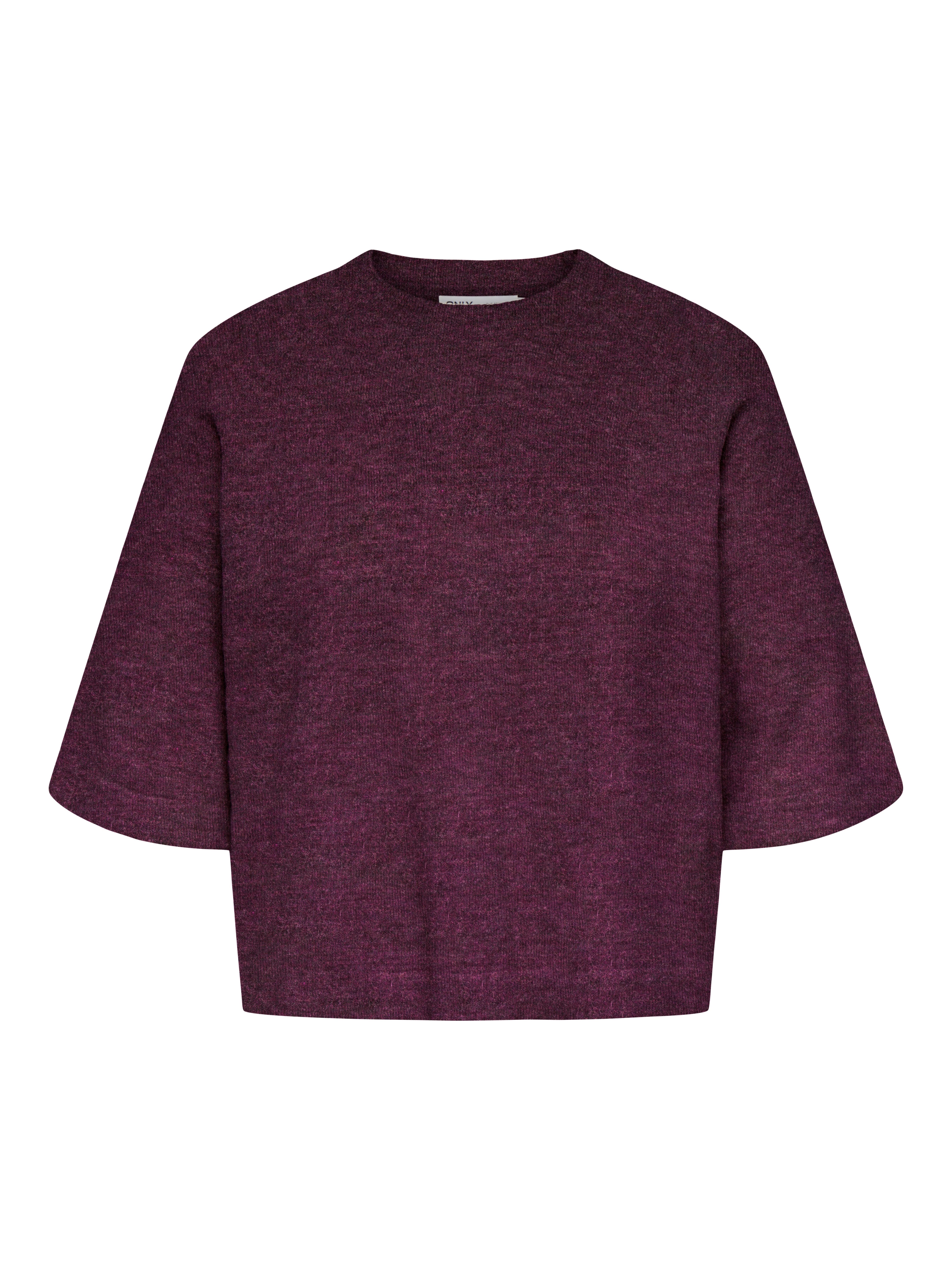 ONLY CARMAKOMA Strickpullover CARSIMONI 3/4 PULLOVER KNT NOOS Materialmix, regular fit